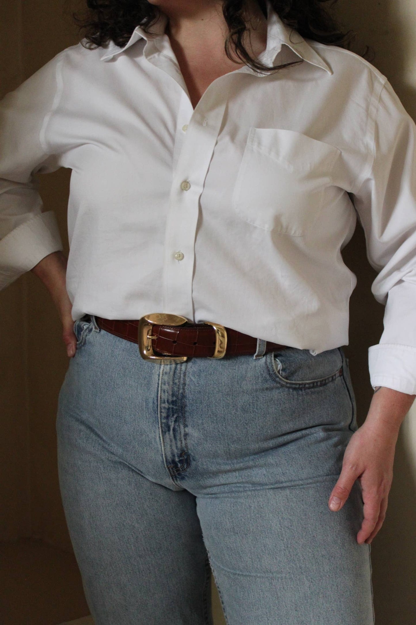 Delaney Belt by NA NIN in Brown