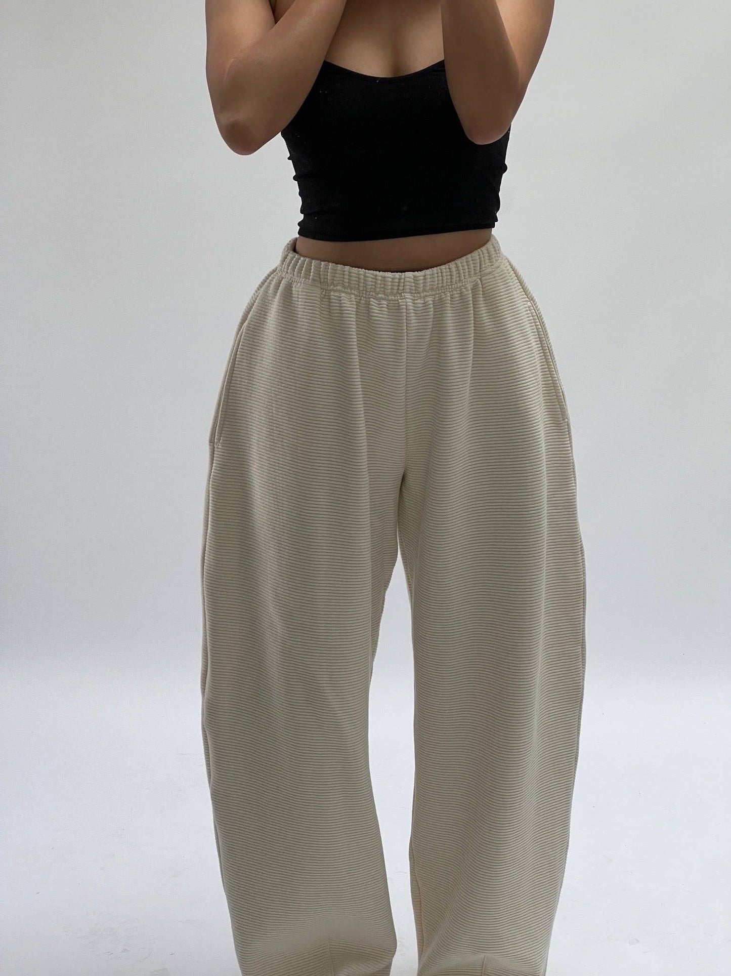 Camden Rippled Cotton Curve Pant by NA NIN