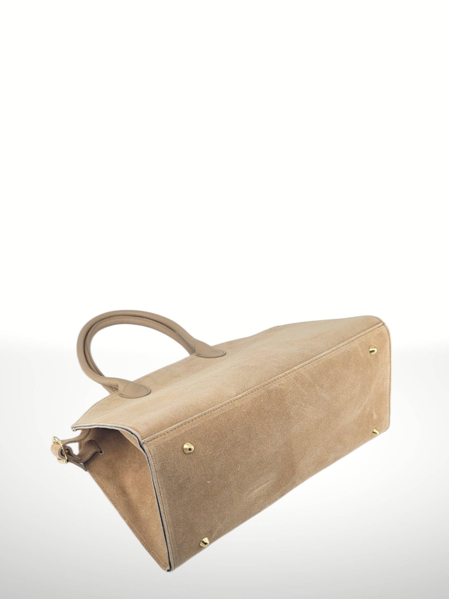 Ismenia Suede Bag in Beige