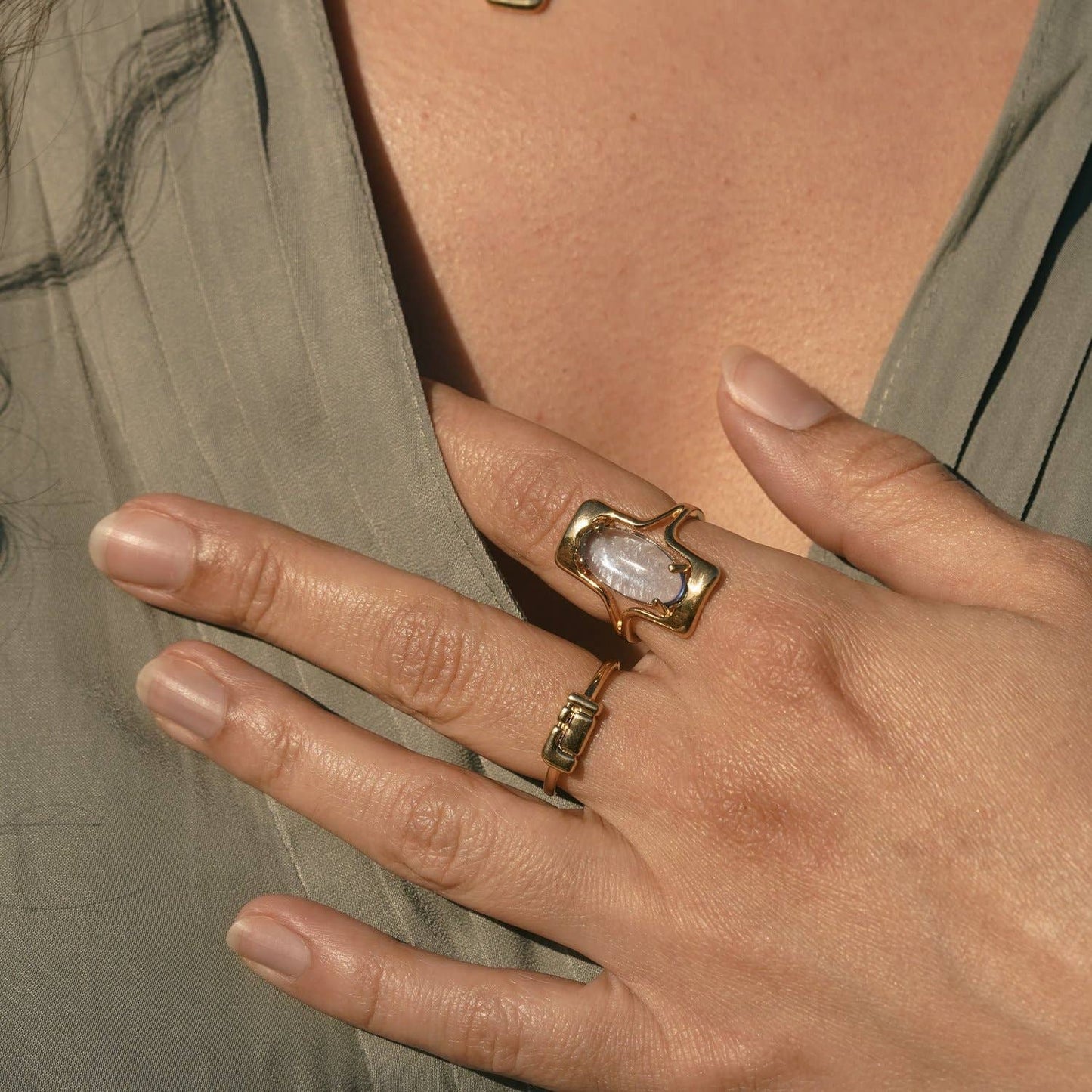The Walton Ring in Sea Blue