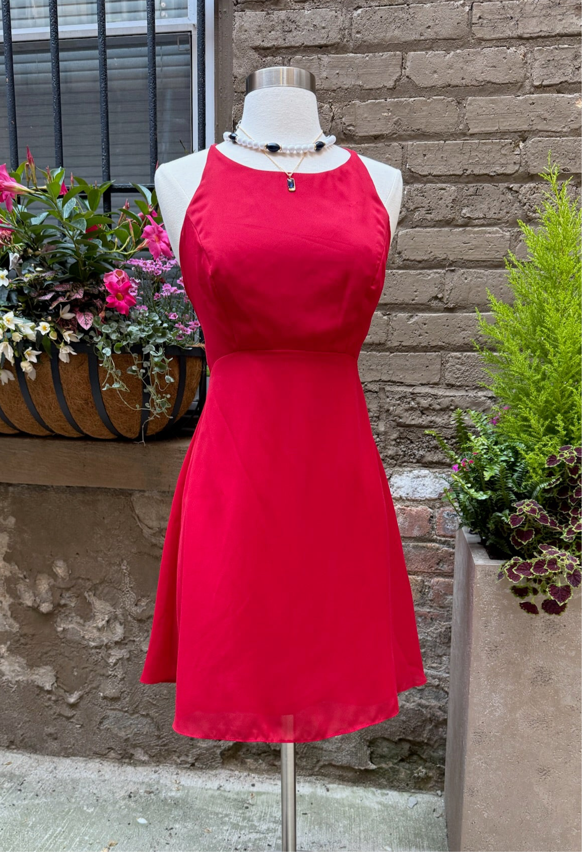 1990s Blondie and Me Criss Cross Back Party Dress