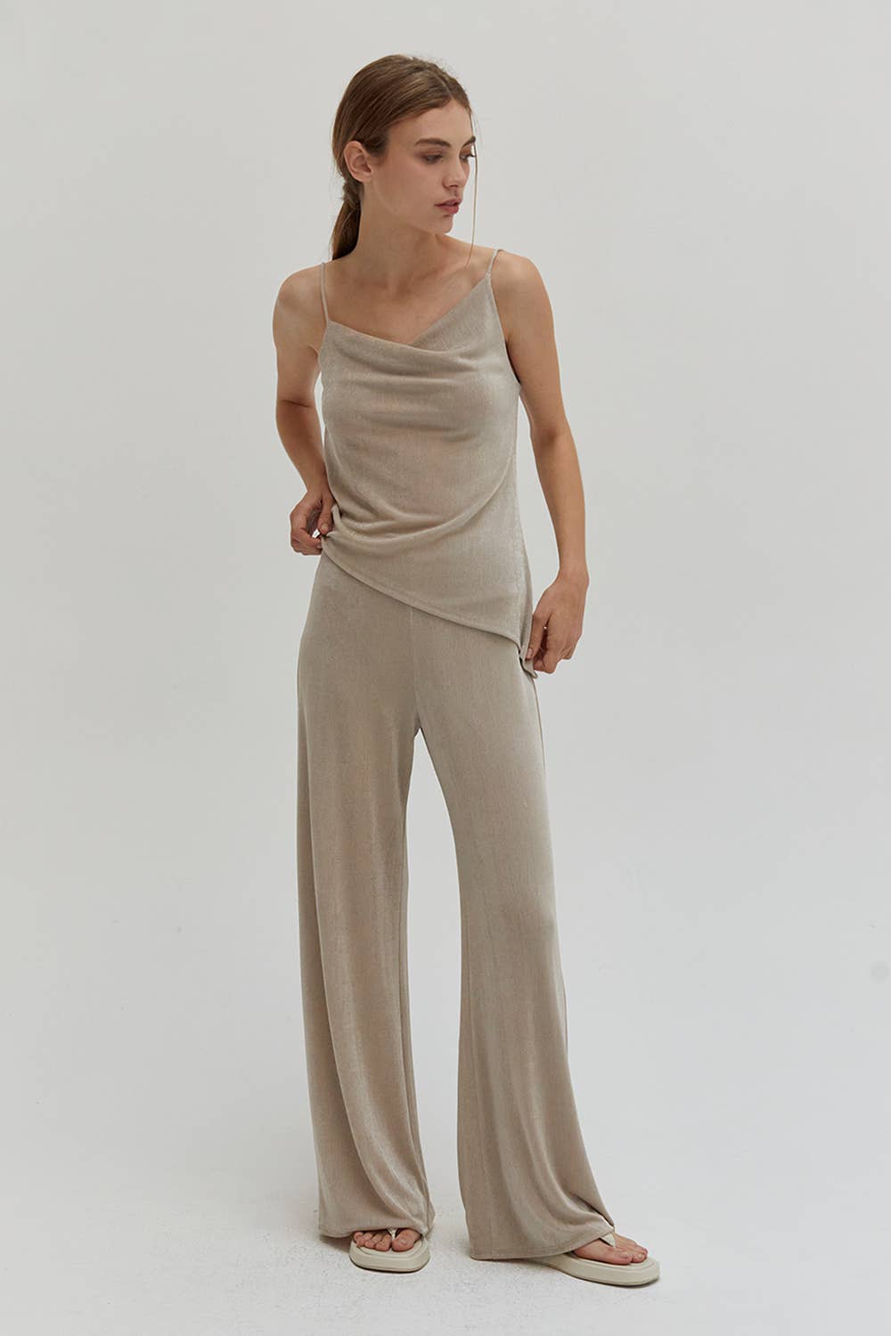 The Charlotte Travel Pants in Bone