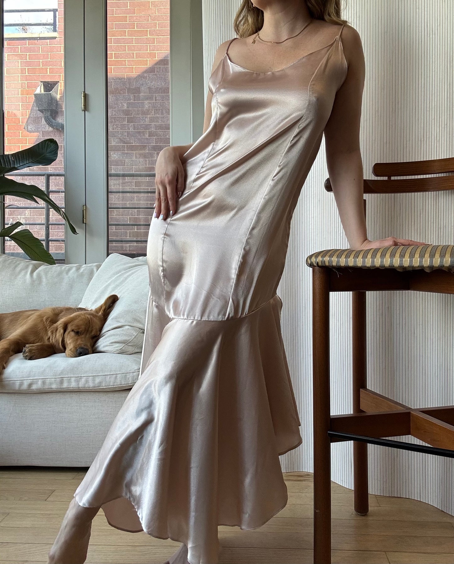 Vintage Rosewater Slip Dress