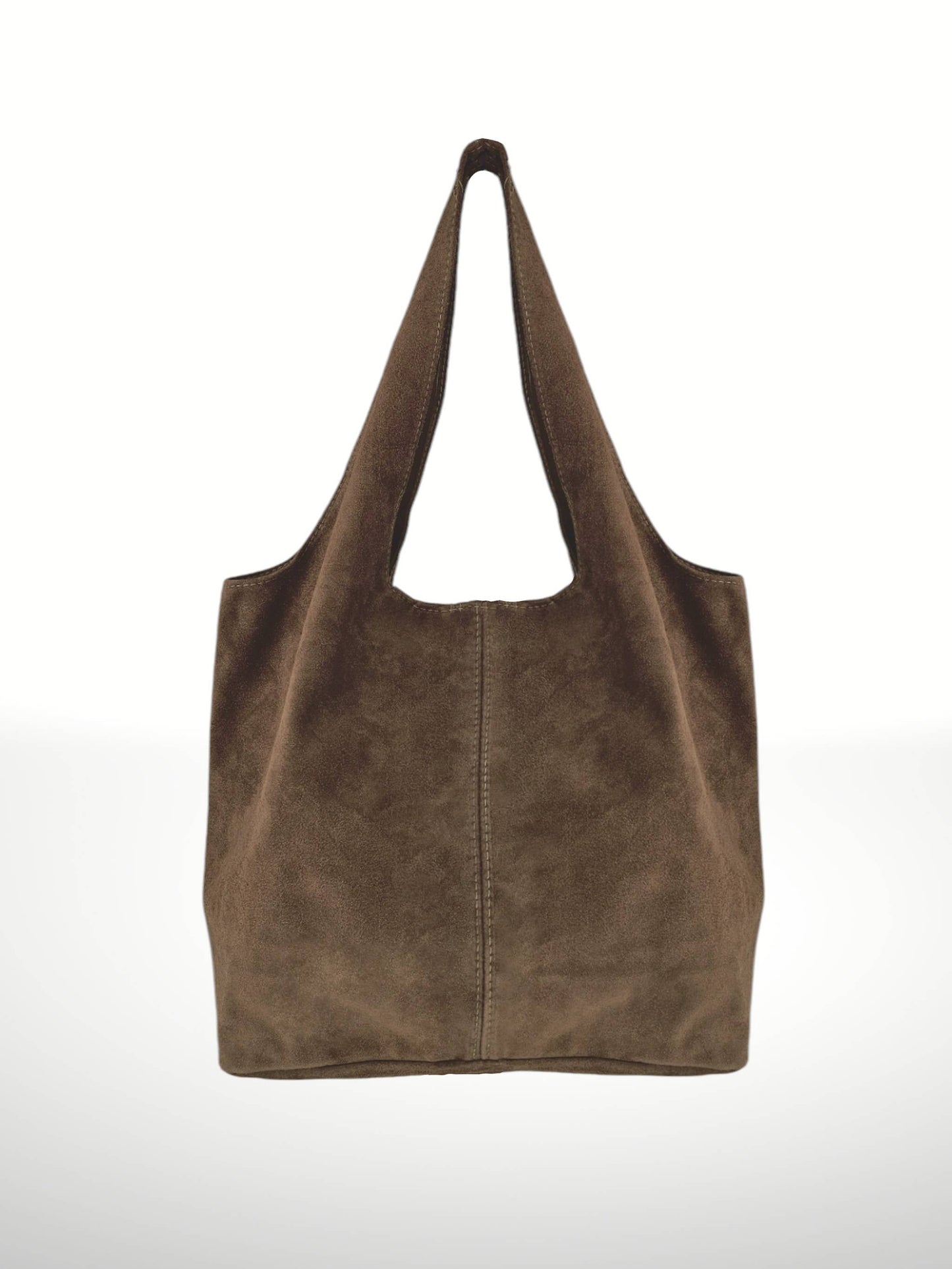 Giannina Suede Shoulder Bag in Taupe