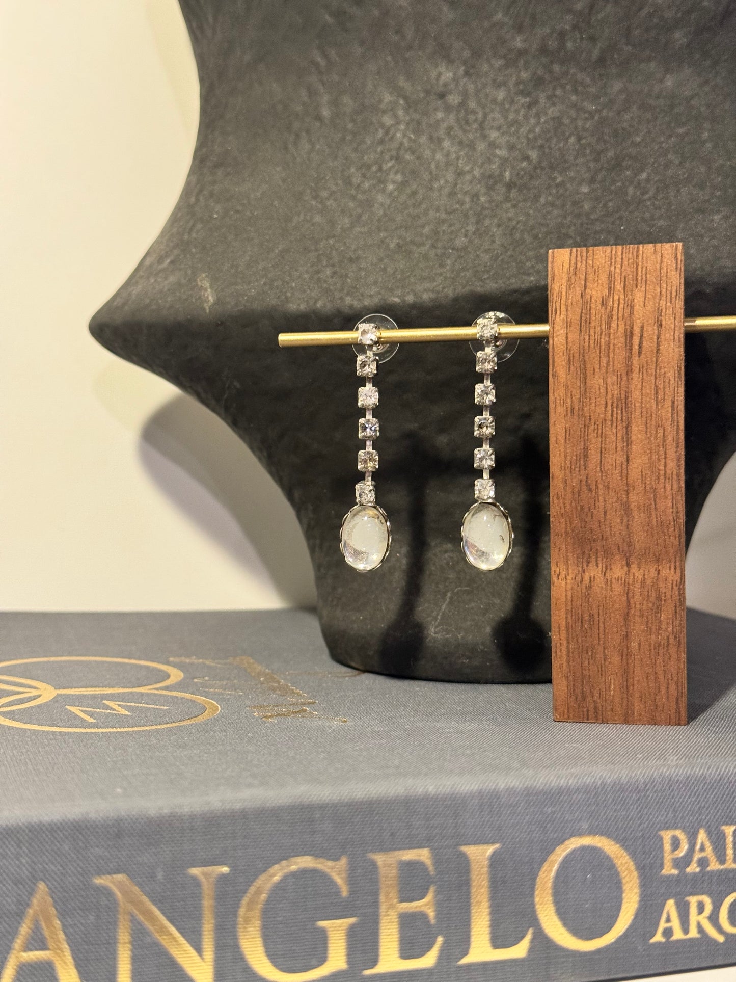 Vintage Moonlight Drop Rhinestone Earrings