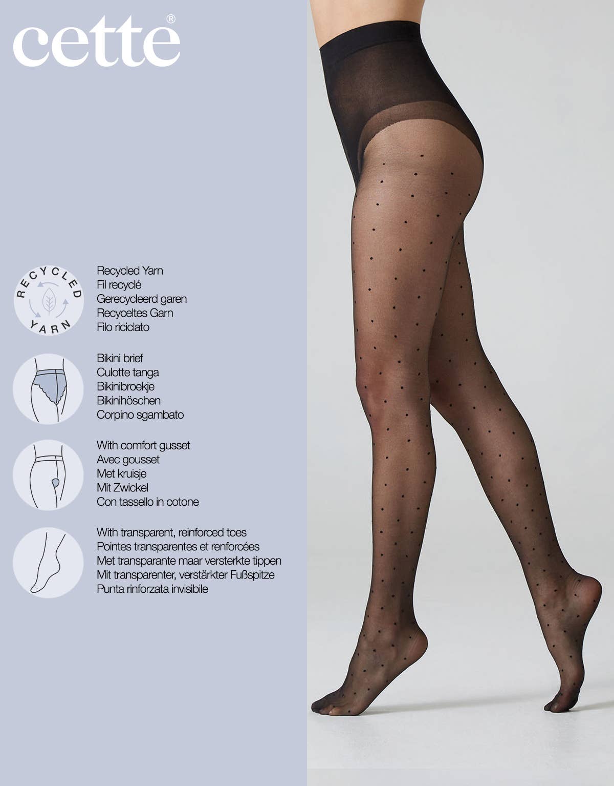 Polka Dot Tights in Black