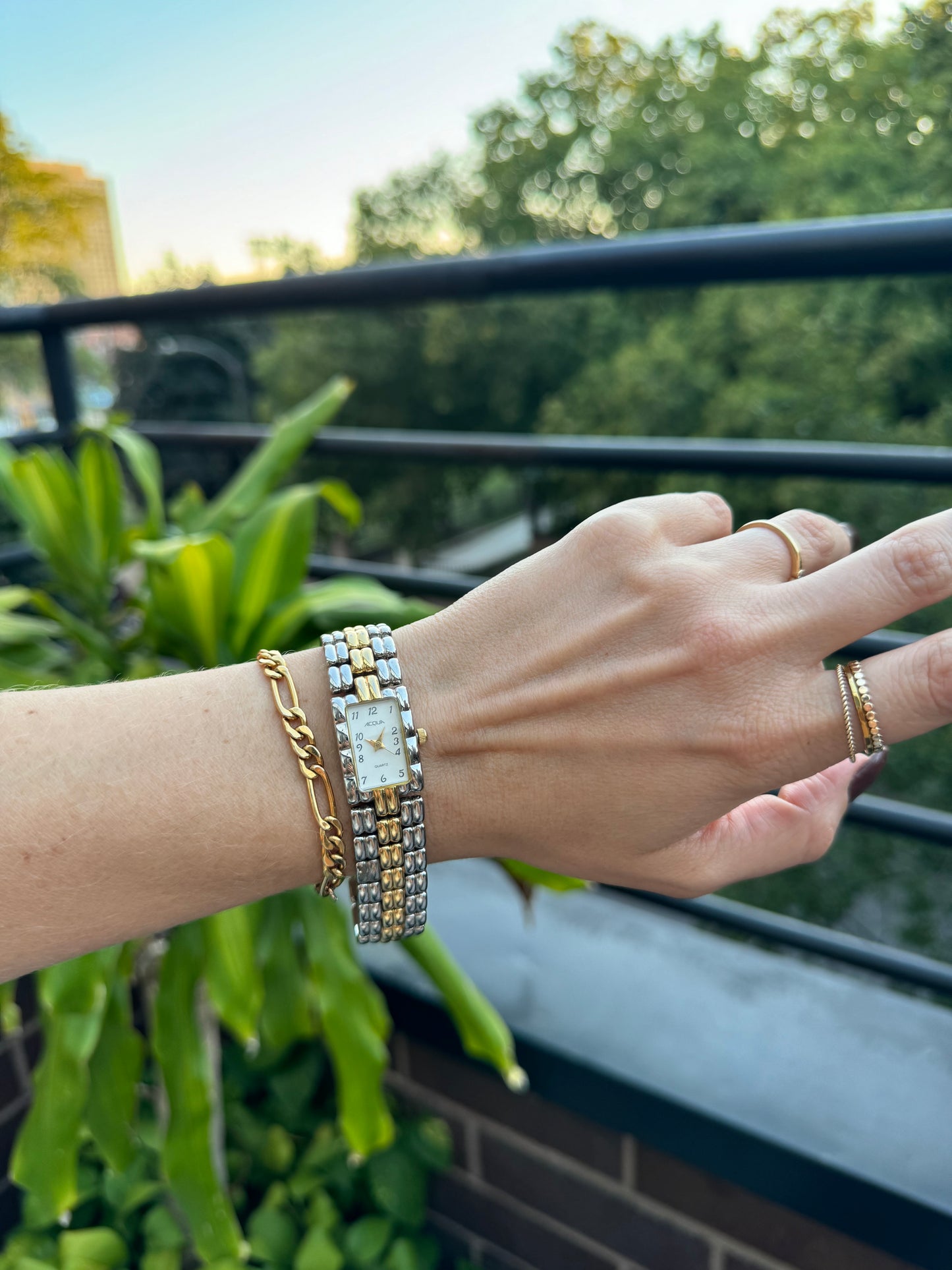Vintage mixed metal Acqua watch
