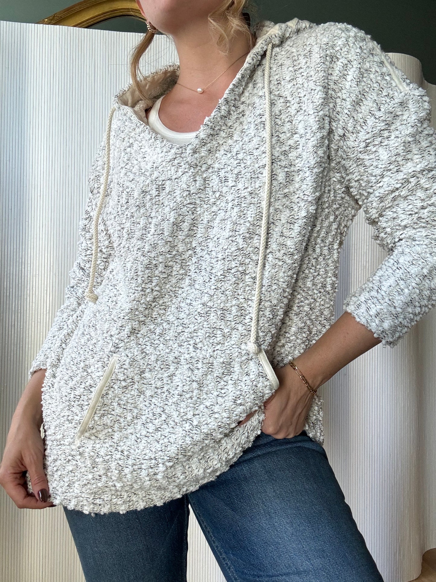 Lou & Grey Boucle Knit Hooded sweater