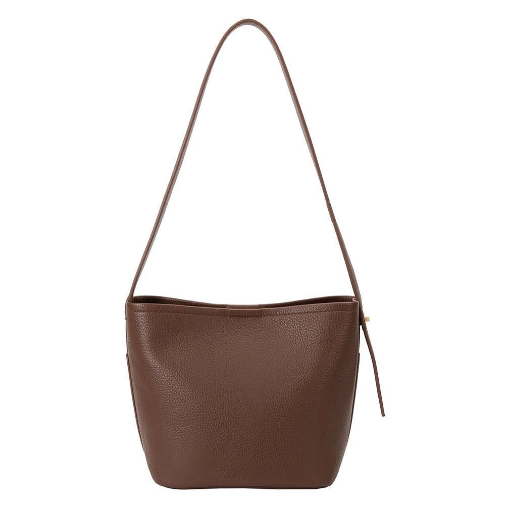 The Irina Recycled Vegan Shoulder Bag in Espresso