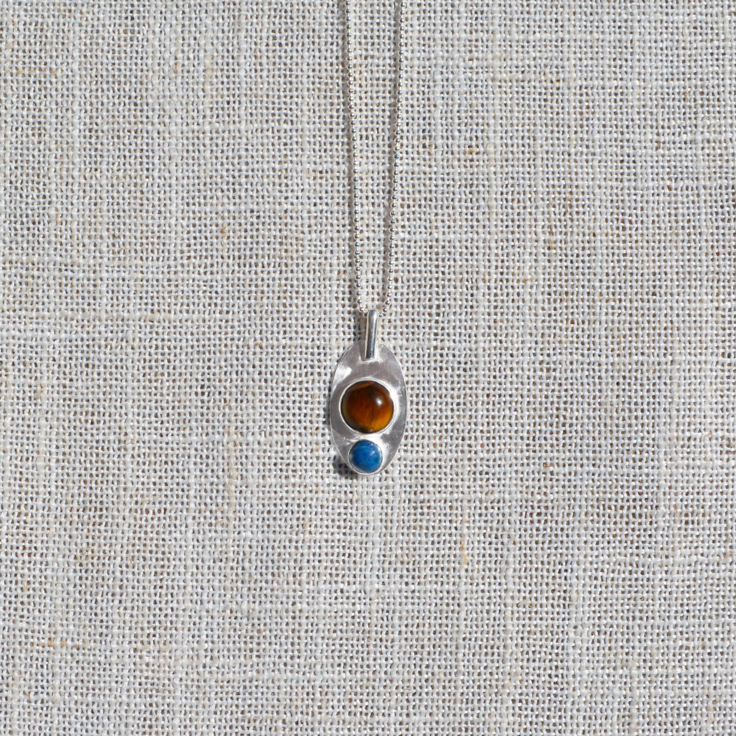 The Tiger's Eye & Lapis Pendant