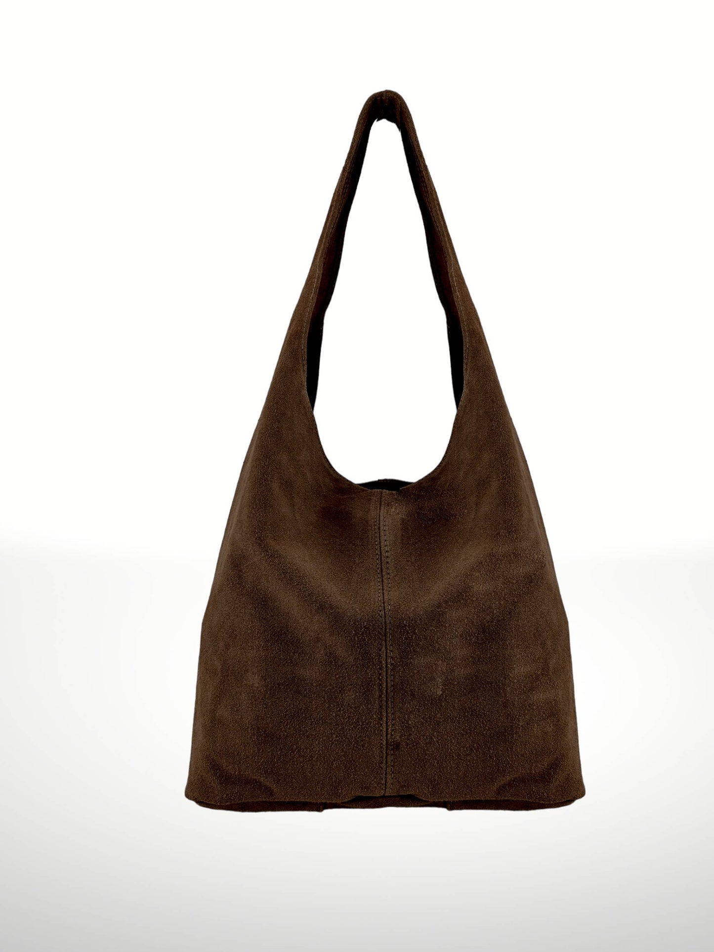 Silvia Suede Bag in Dark Brown