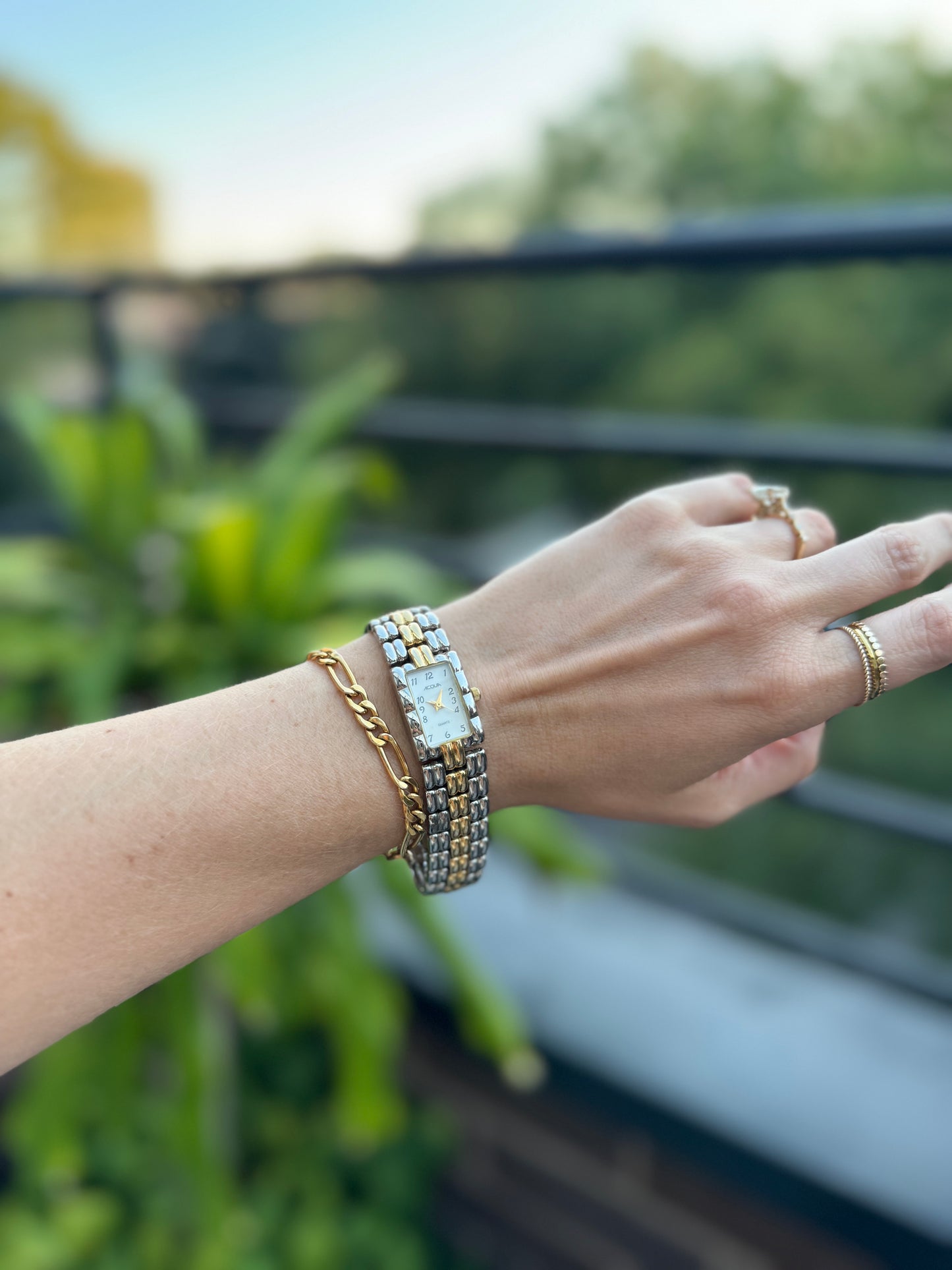 Vintage mixed metal Acqua watch