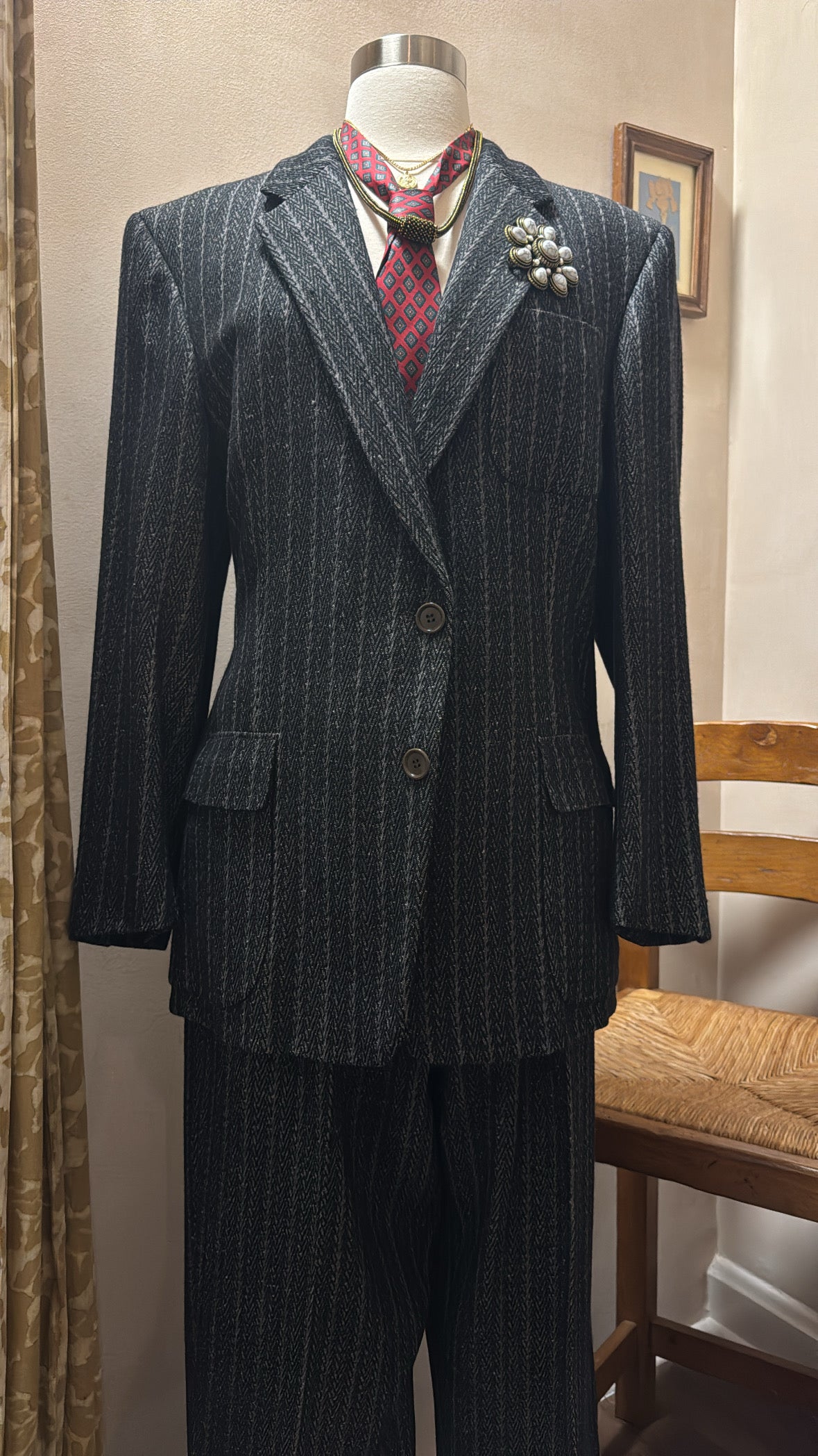 1980s Giorgio Armani Wool Silk Blend Two Piece Set