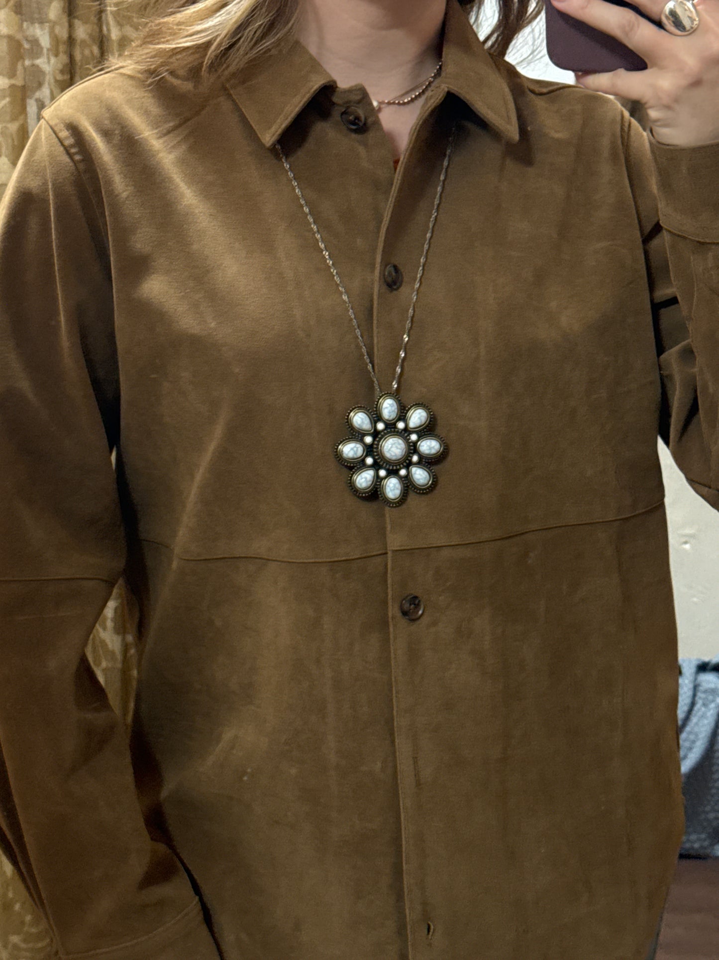 Vintage Premier Designs Marbled Cabochon Brooch & Necklace Pendant