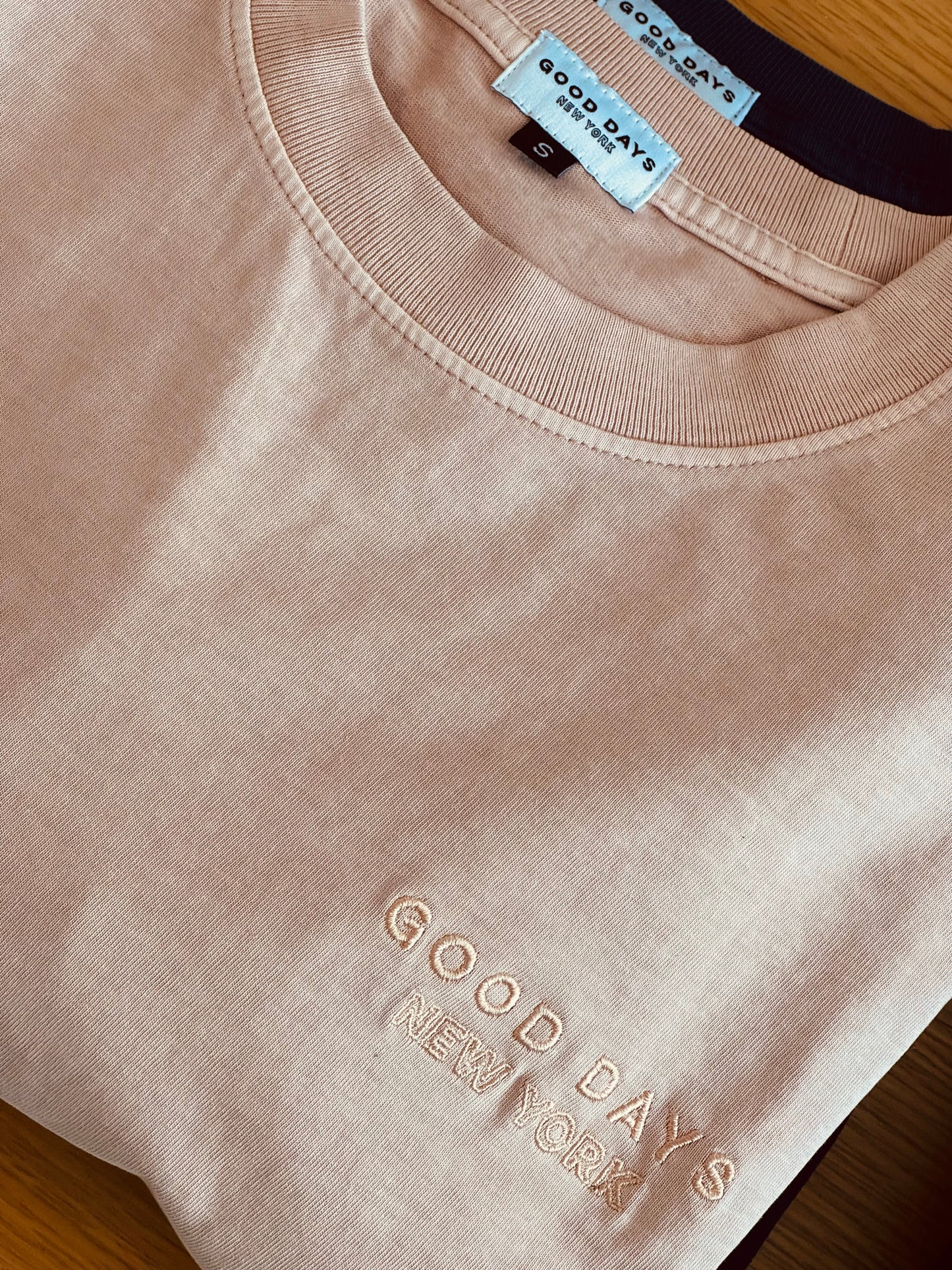 Good Days Retro Oversized Tee in Dusty Pink