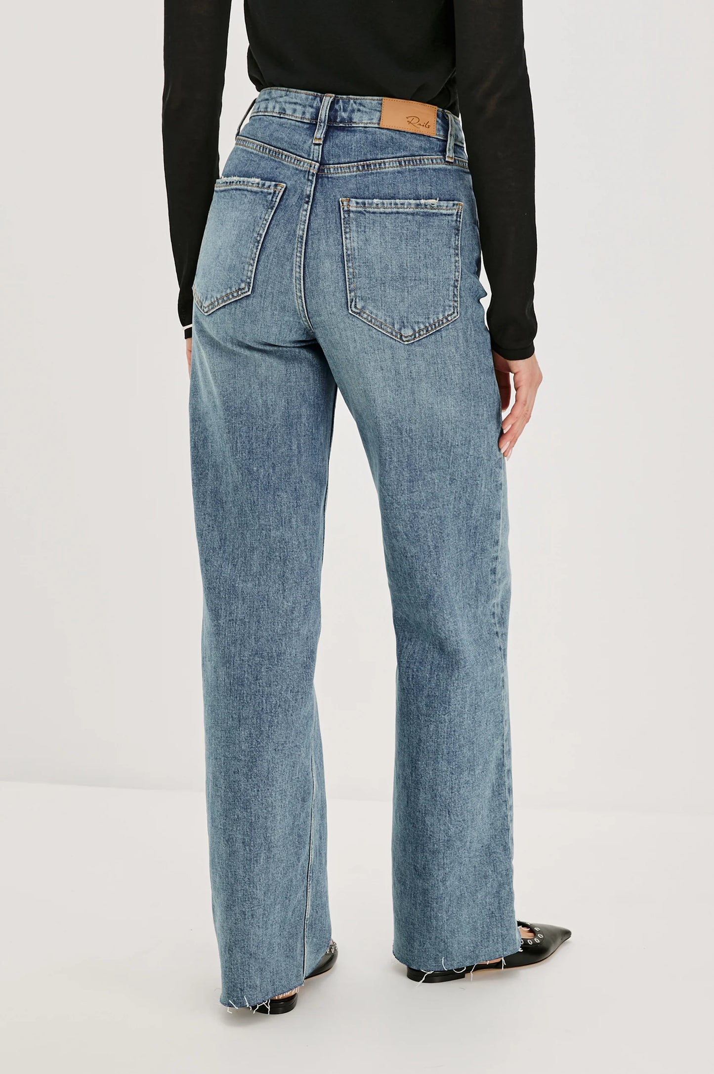 The Getty High Rise Wide Leg in Tradewind