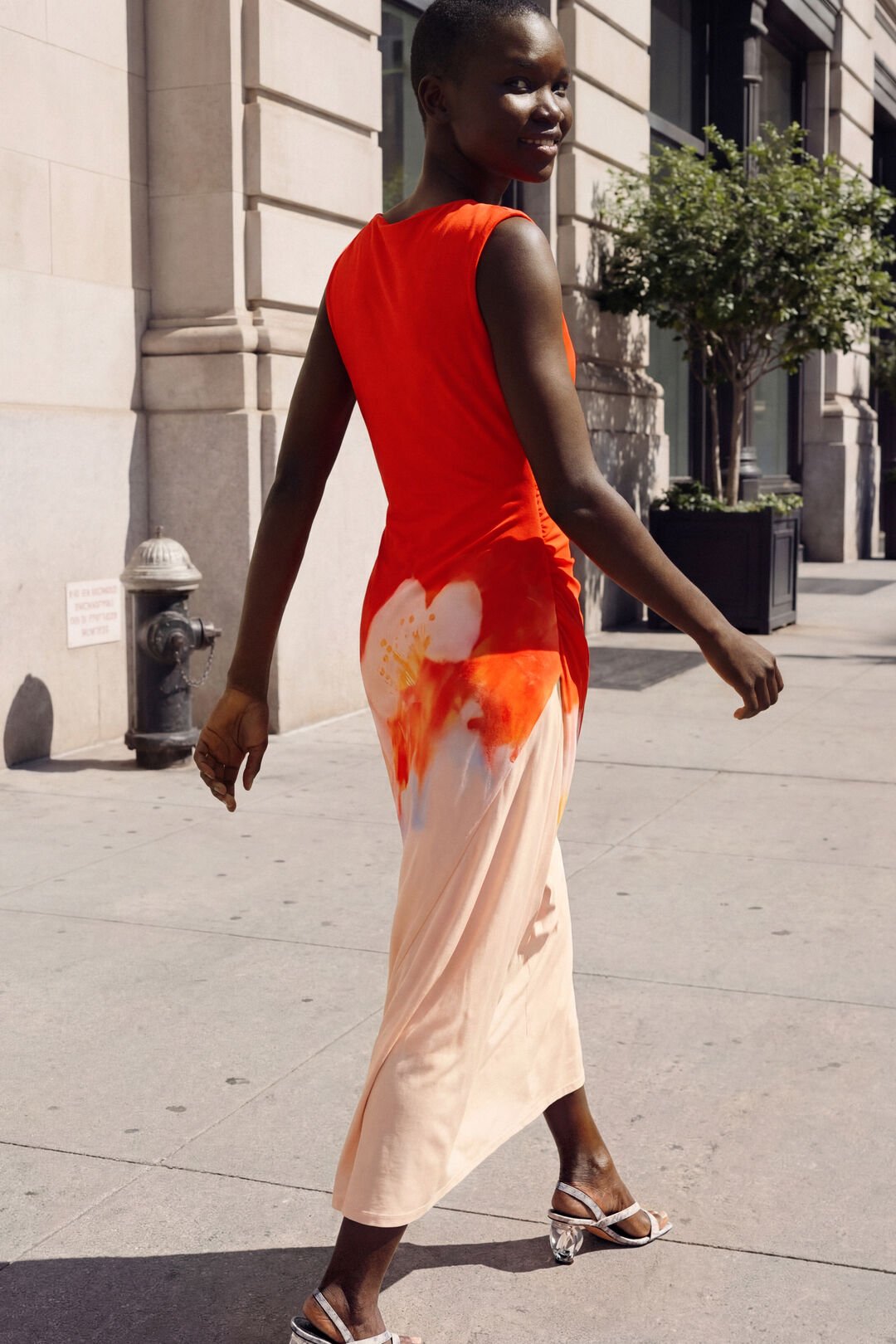 Two-tone Floral Dress by Desigual