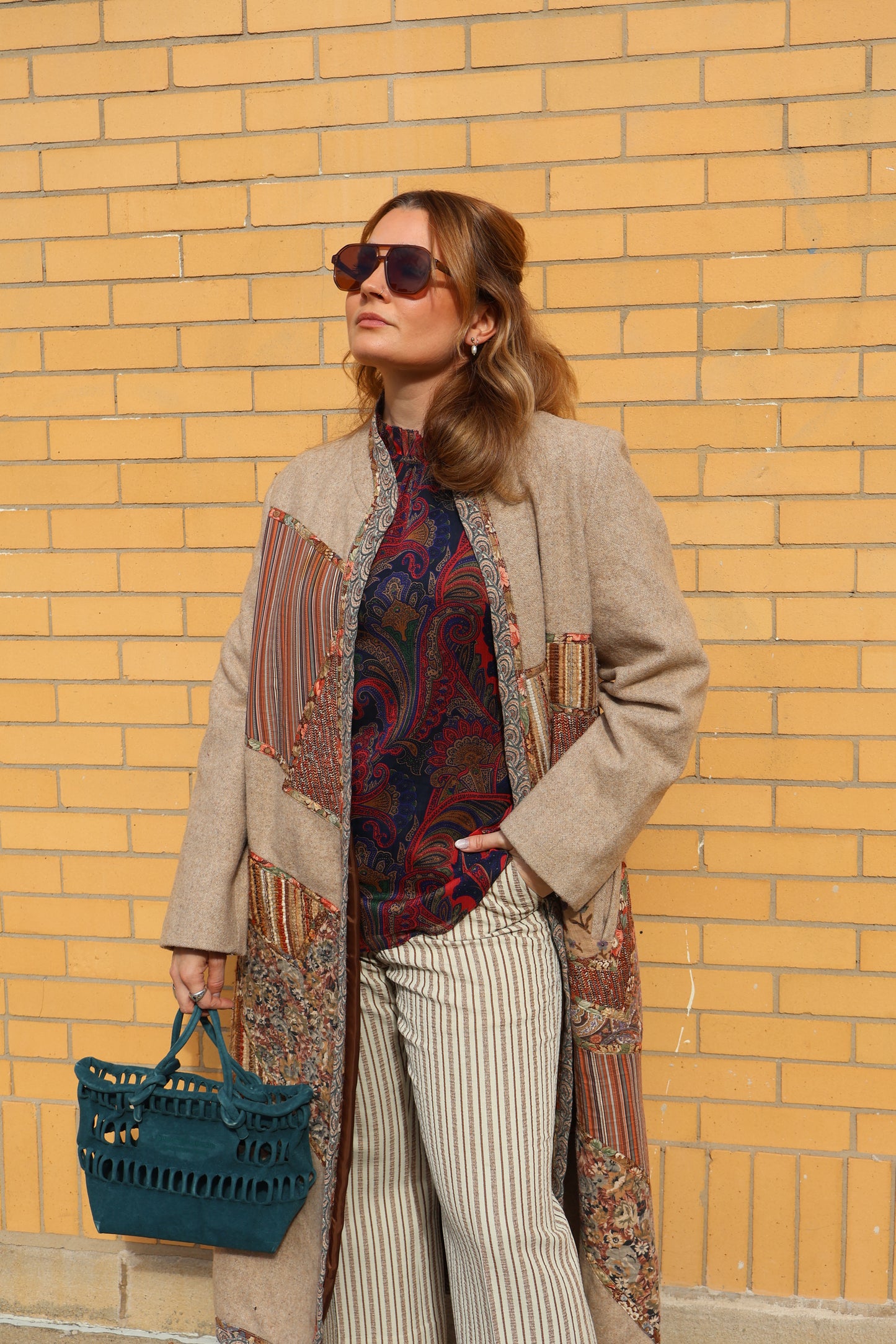 1970s Koos Van Den Akker inspired Patchwork Wool Coat