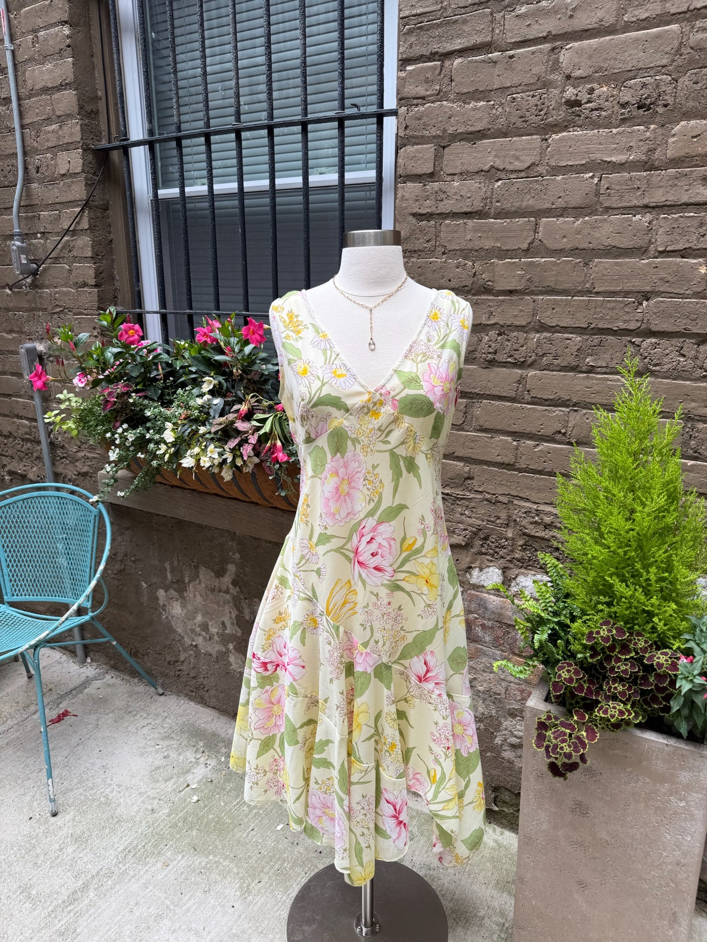 Vintage Butler Yellow Floral Dress