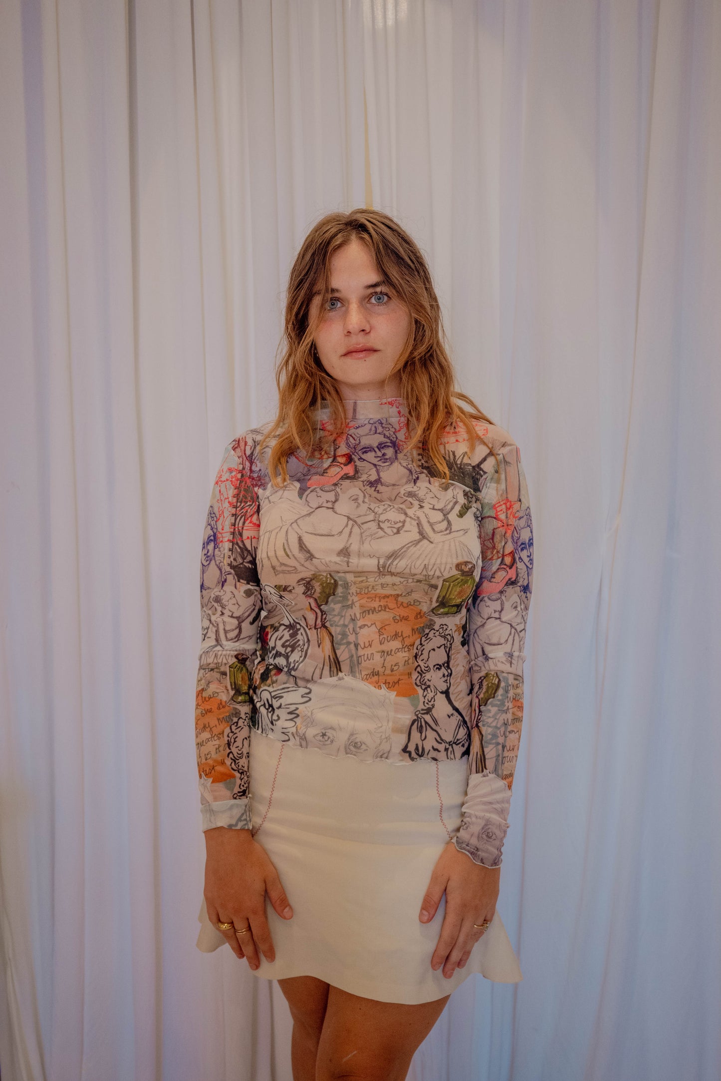 The Brie Show Paris Edit Mesh Top