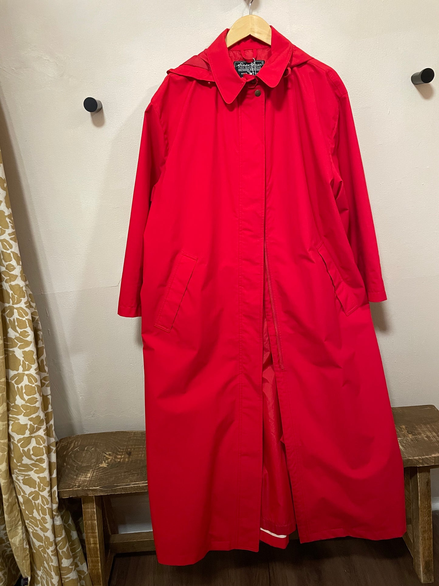 Vintage Eddie Bauer Red Raincoat