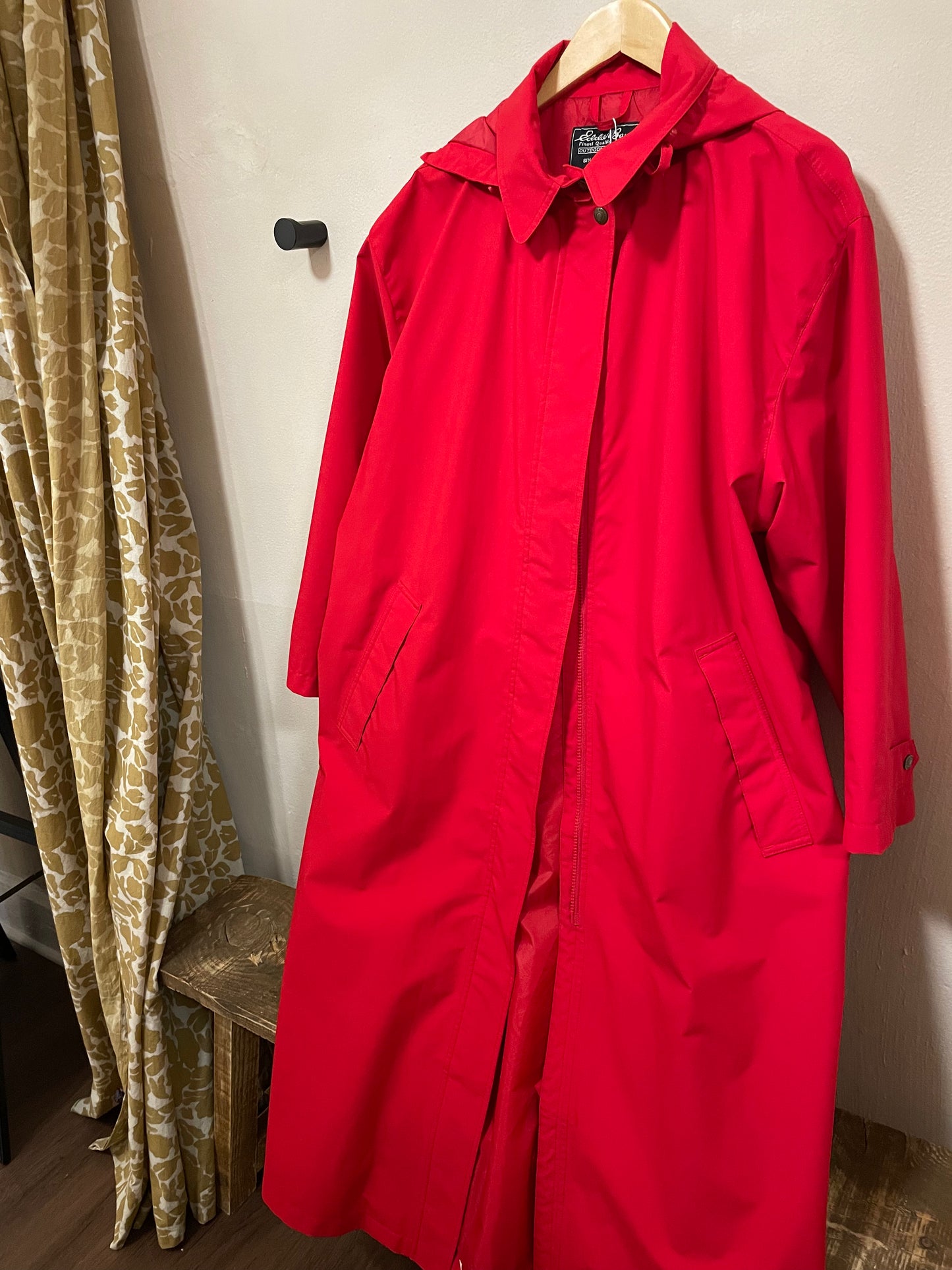 Vintage Eddie Bauer Red Raincoat