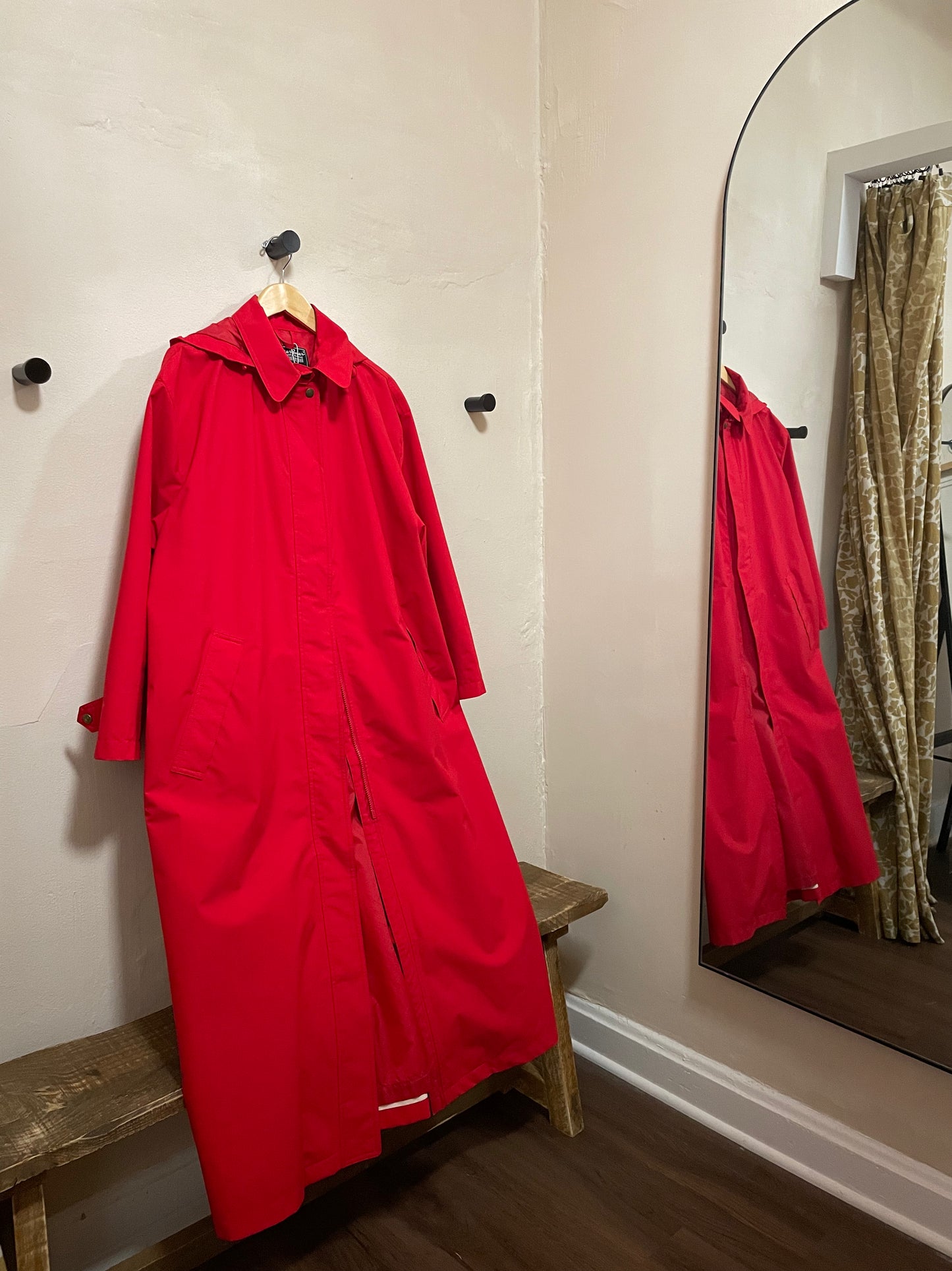 Vintage Eddie Bauer Red Raincoat