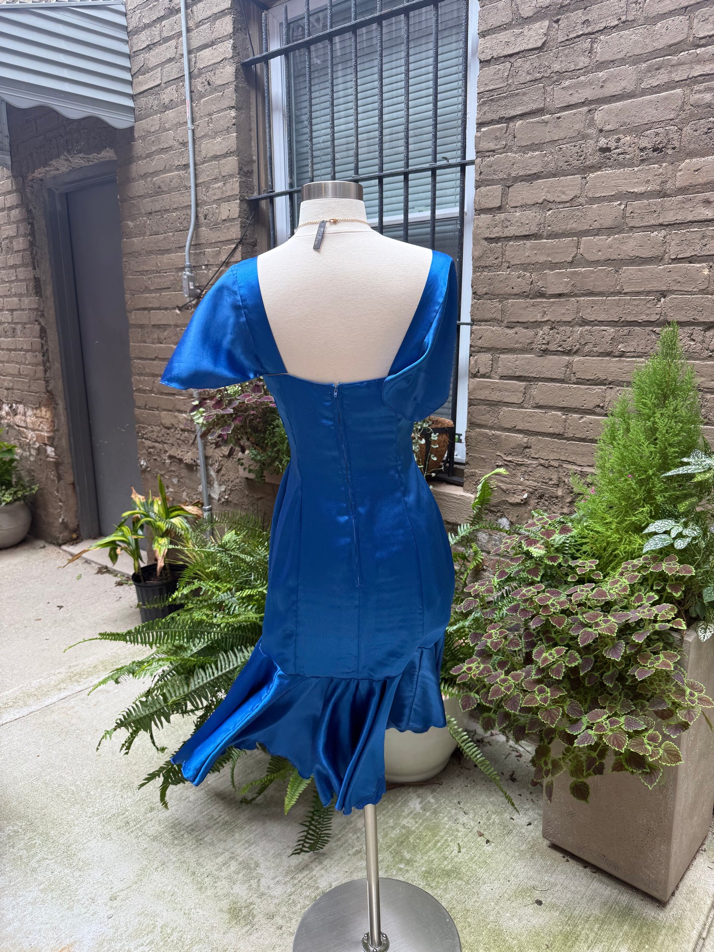 Vintage 1980s Royal Blue Dress