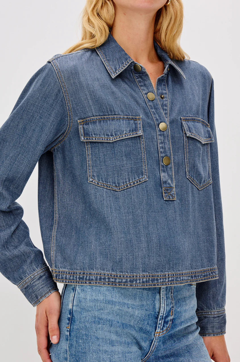 The Ports Shirt in Antique Blue