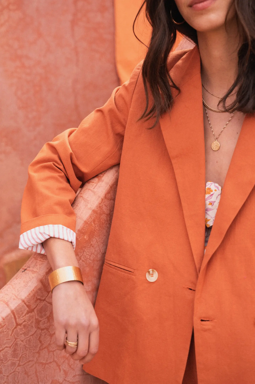 Noemie Terracotta Blazer Jacket