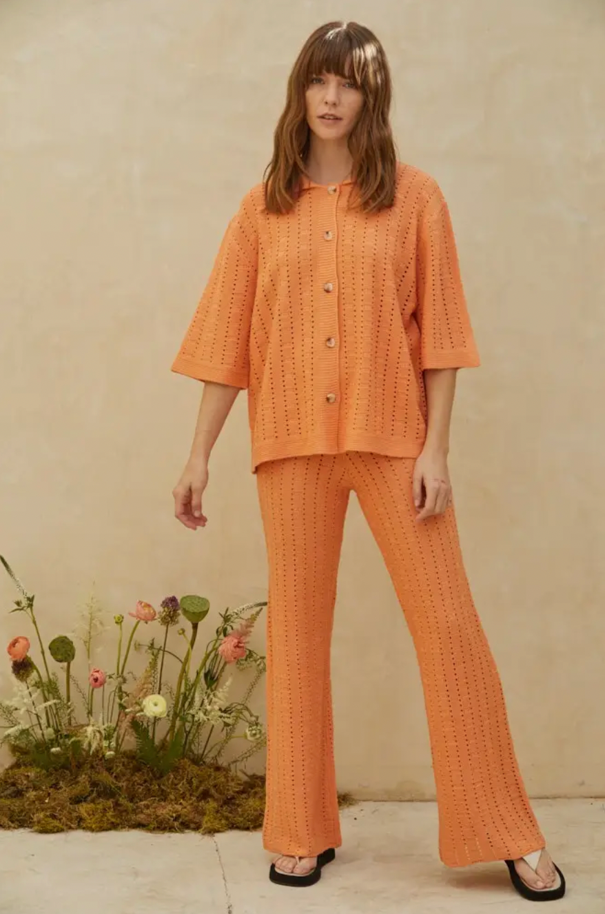 Walk With Me Crochet Top in Salmon