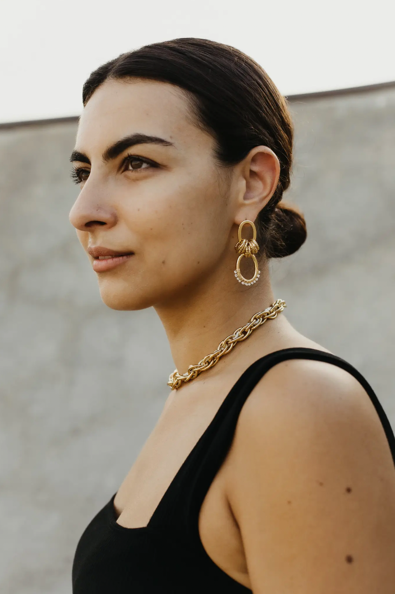 The Bella Earring with Freshwater Pearls