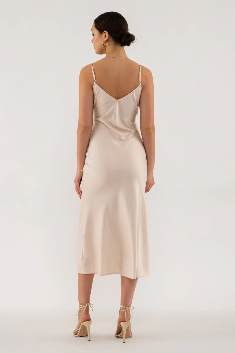 The June Slip Dress in Ivory