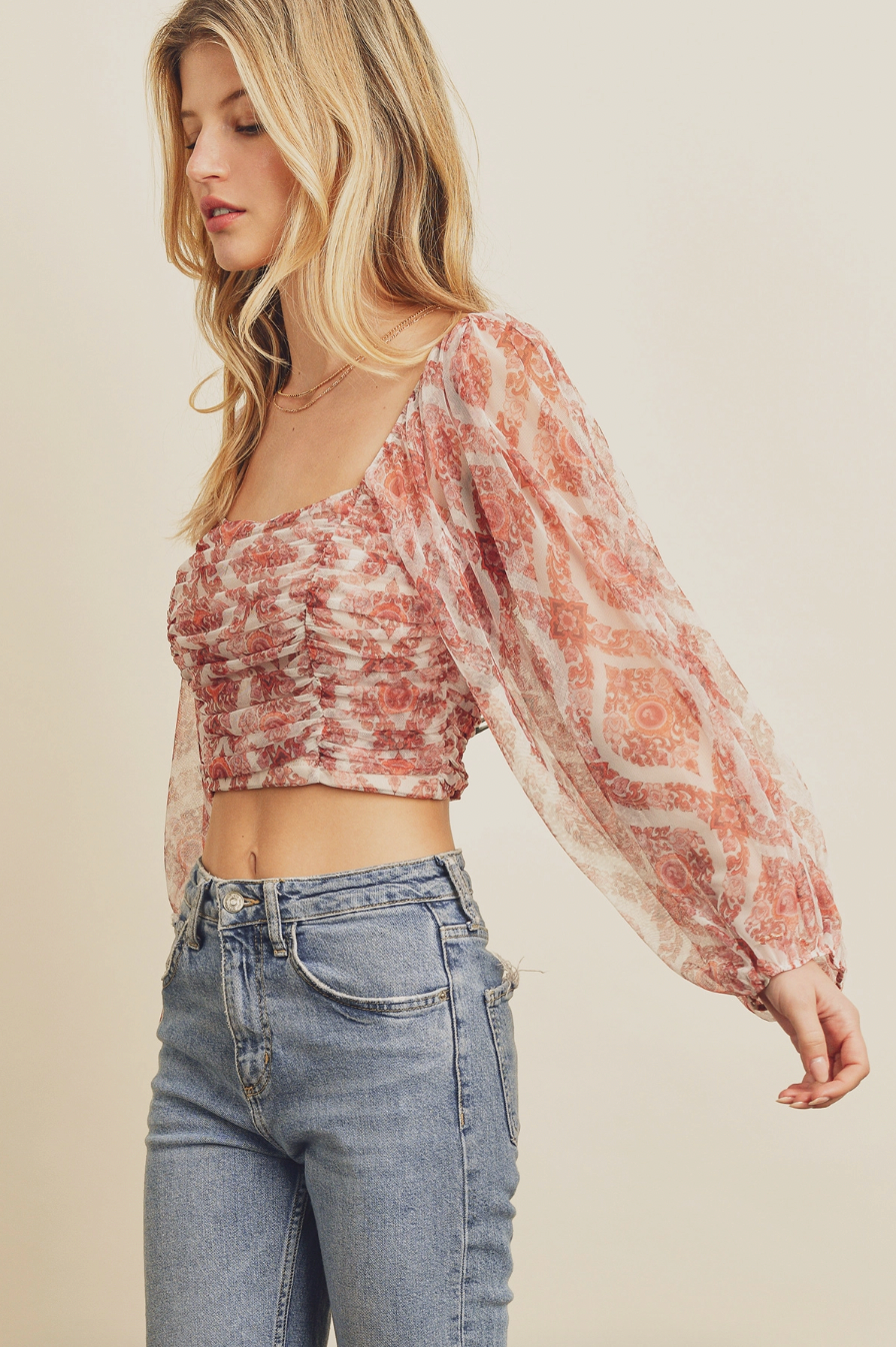 The Beauty Ruched Crop Top