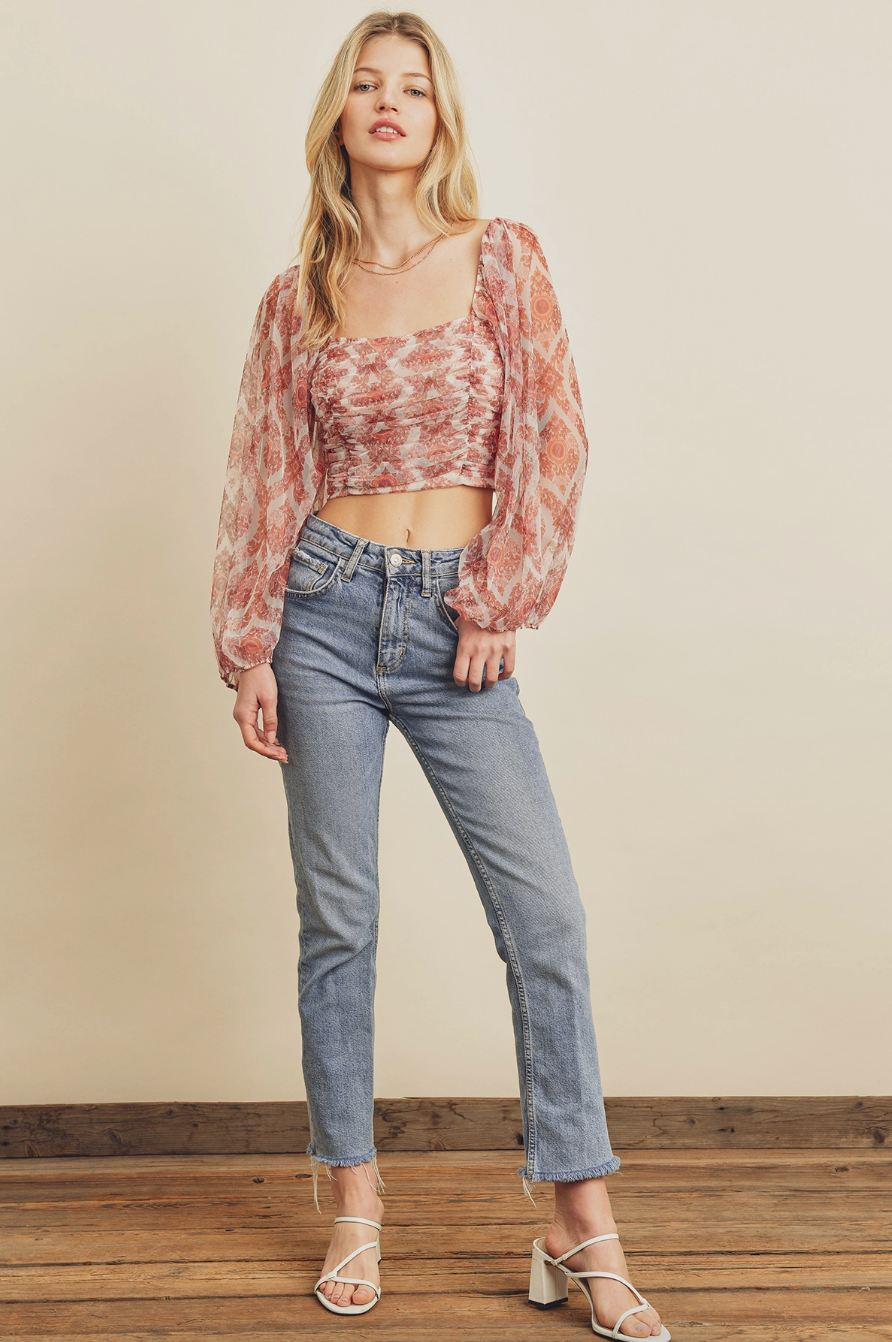The Beauty Ruched Crop Top