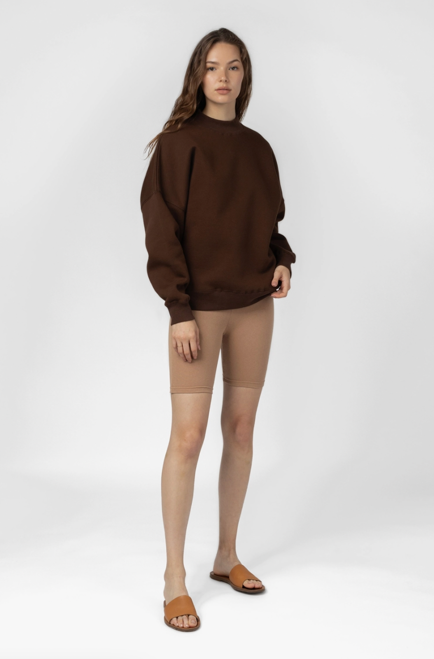 The Utility Crew Sweater in Brown