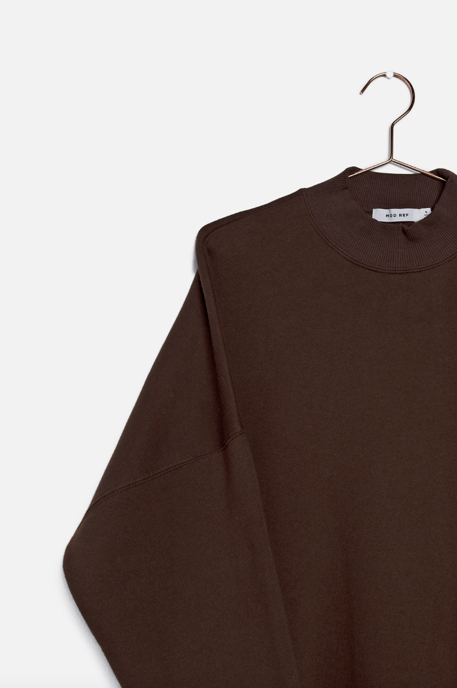 The Utility Crew Sweater in Brown