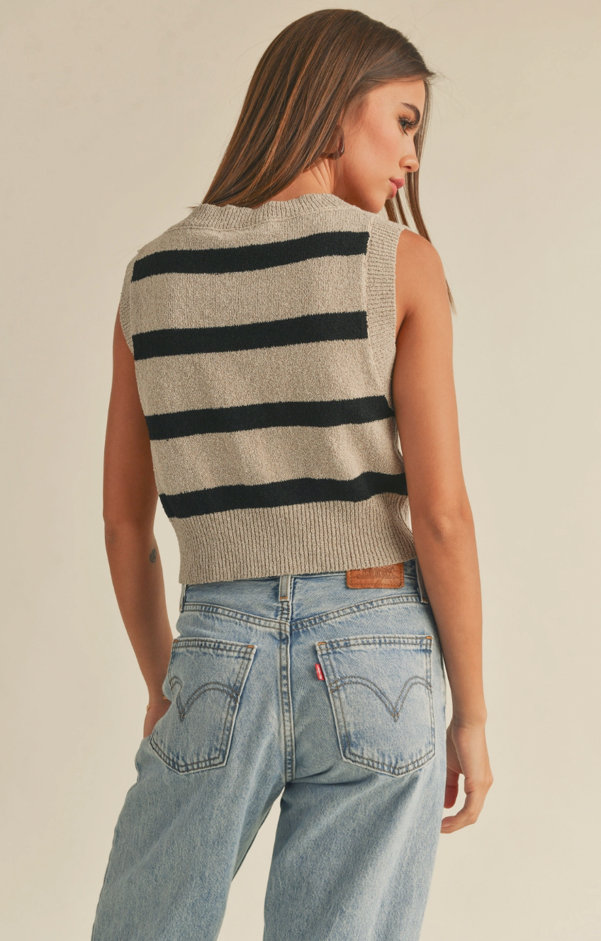 Back in Stock - The Everly Striped Knitted Vest