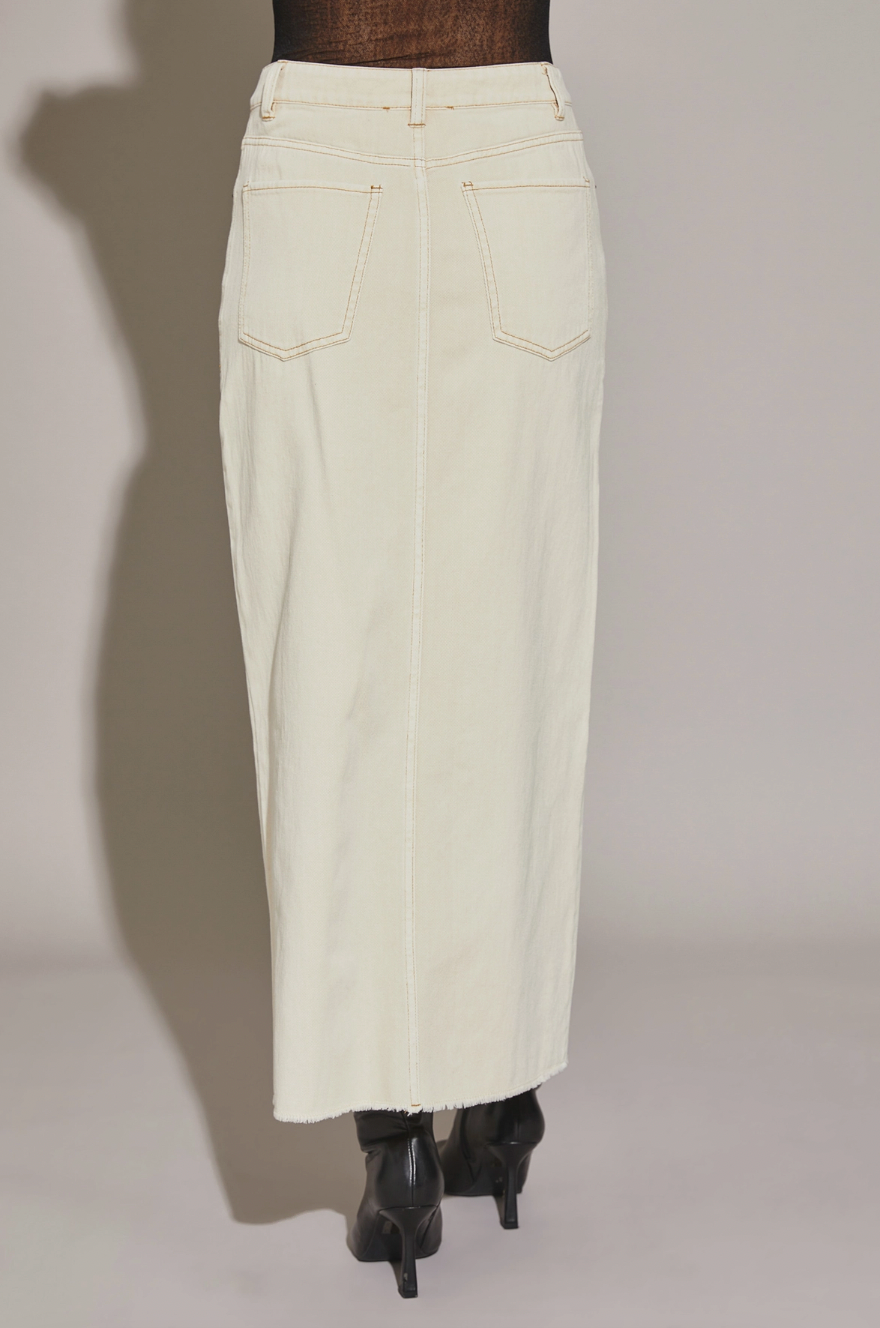 The Nina Skirt in Pebble White