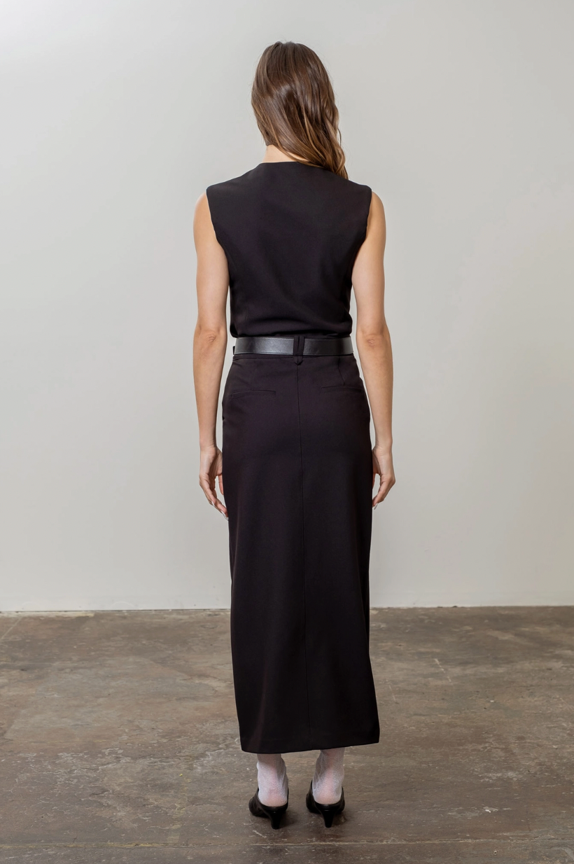 The Kennedy Midi Skirt with Belt