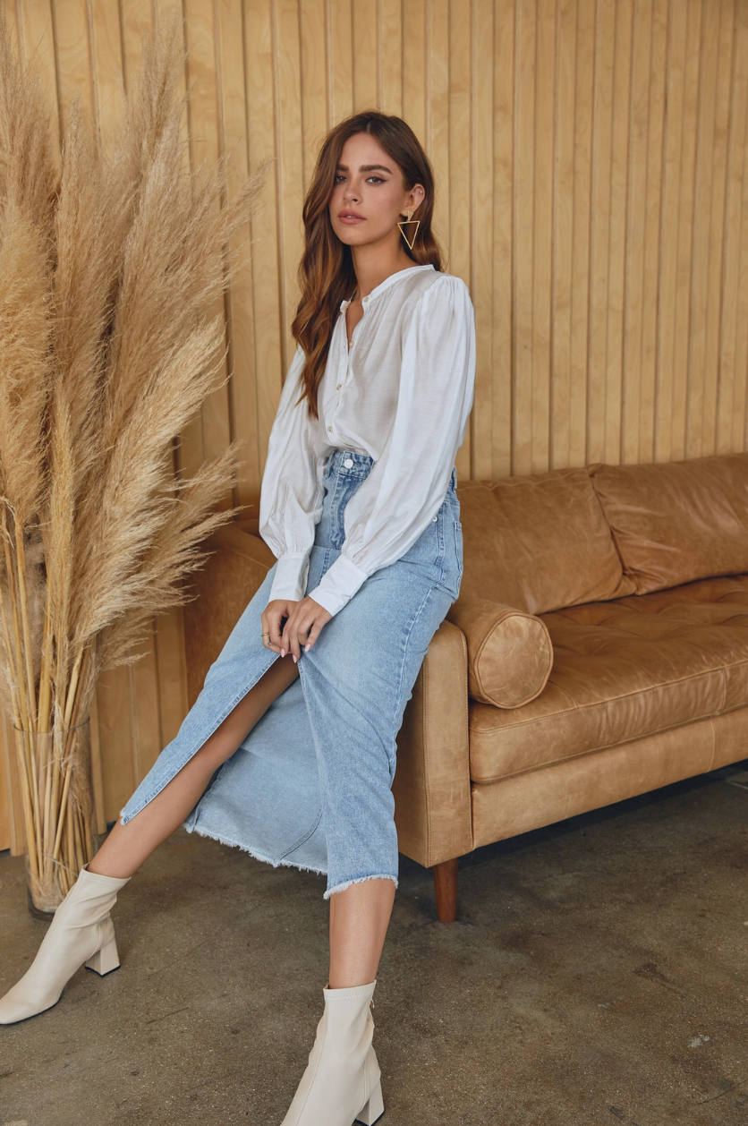 The Waverly Jean Midi Skirt