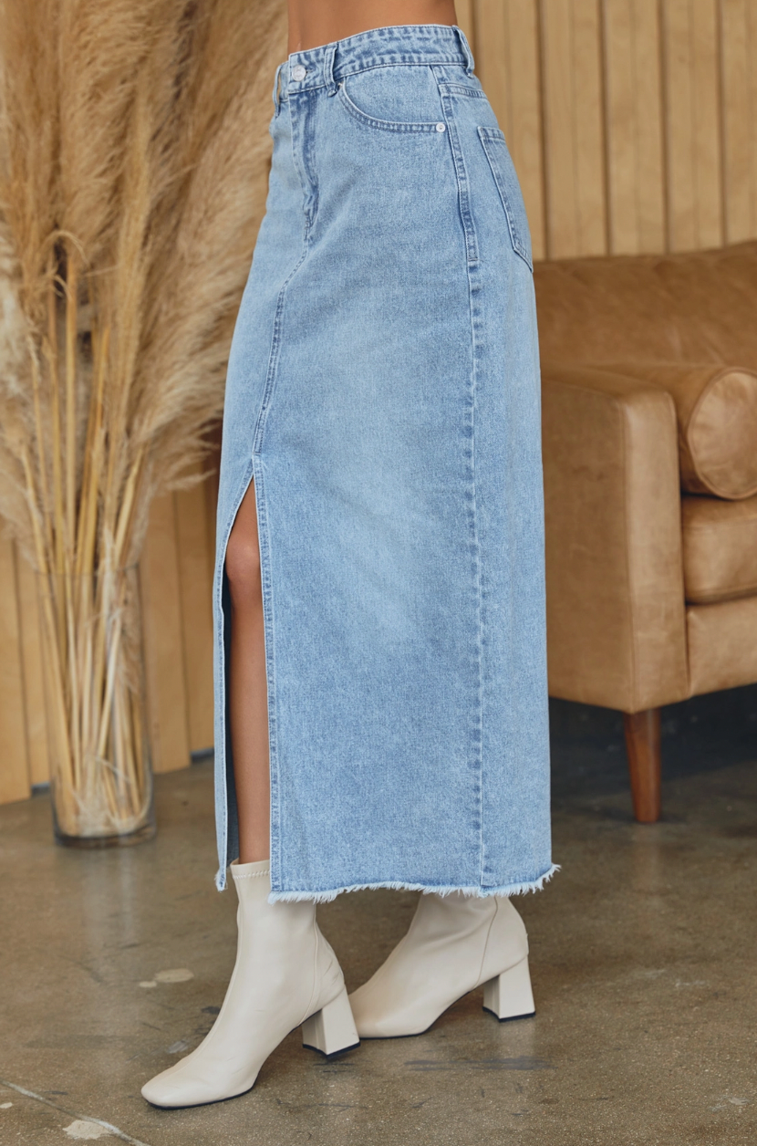 The Waverly Jean Midi Skirt