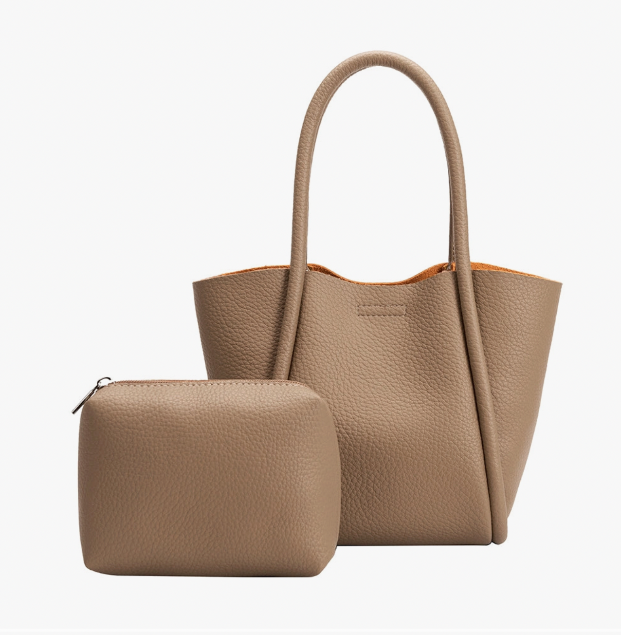 The Mariah Recycled Vegan Tote Bag in Taupe