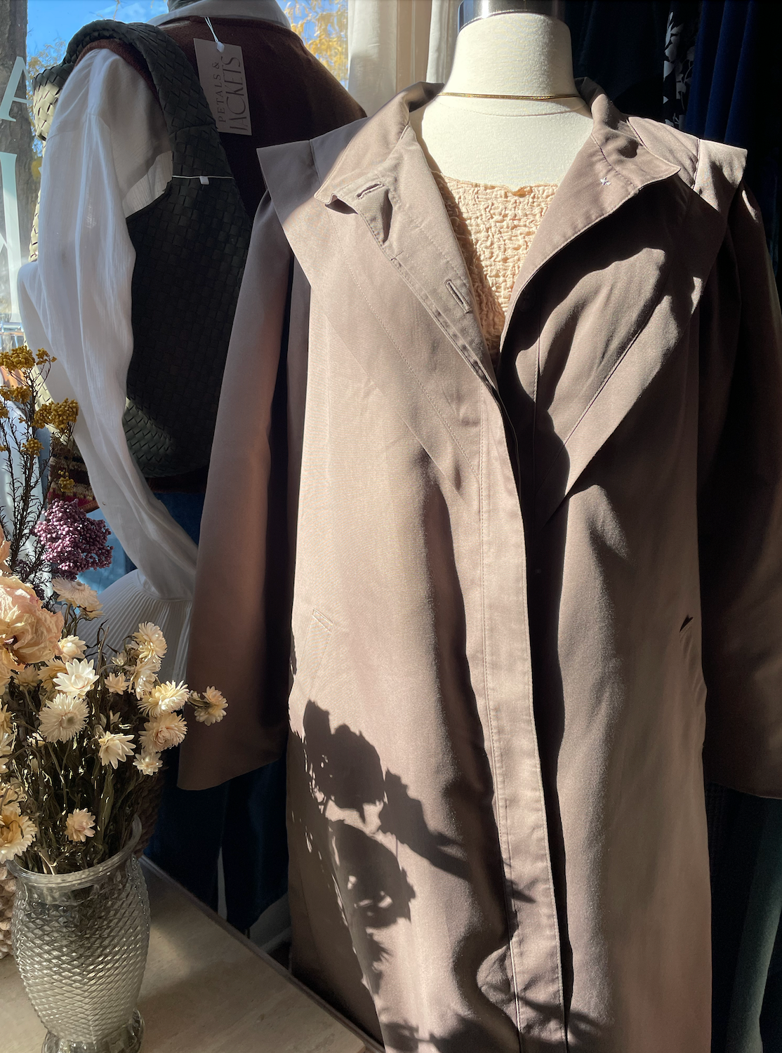 1990s Misty Harbor Heavy Raincoat in Mauve