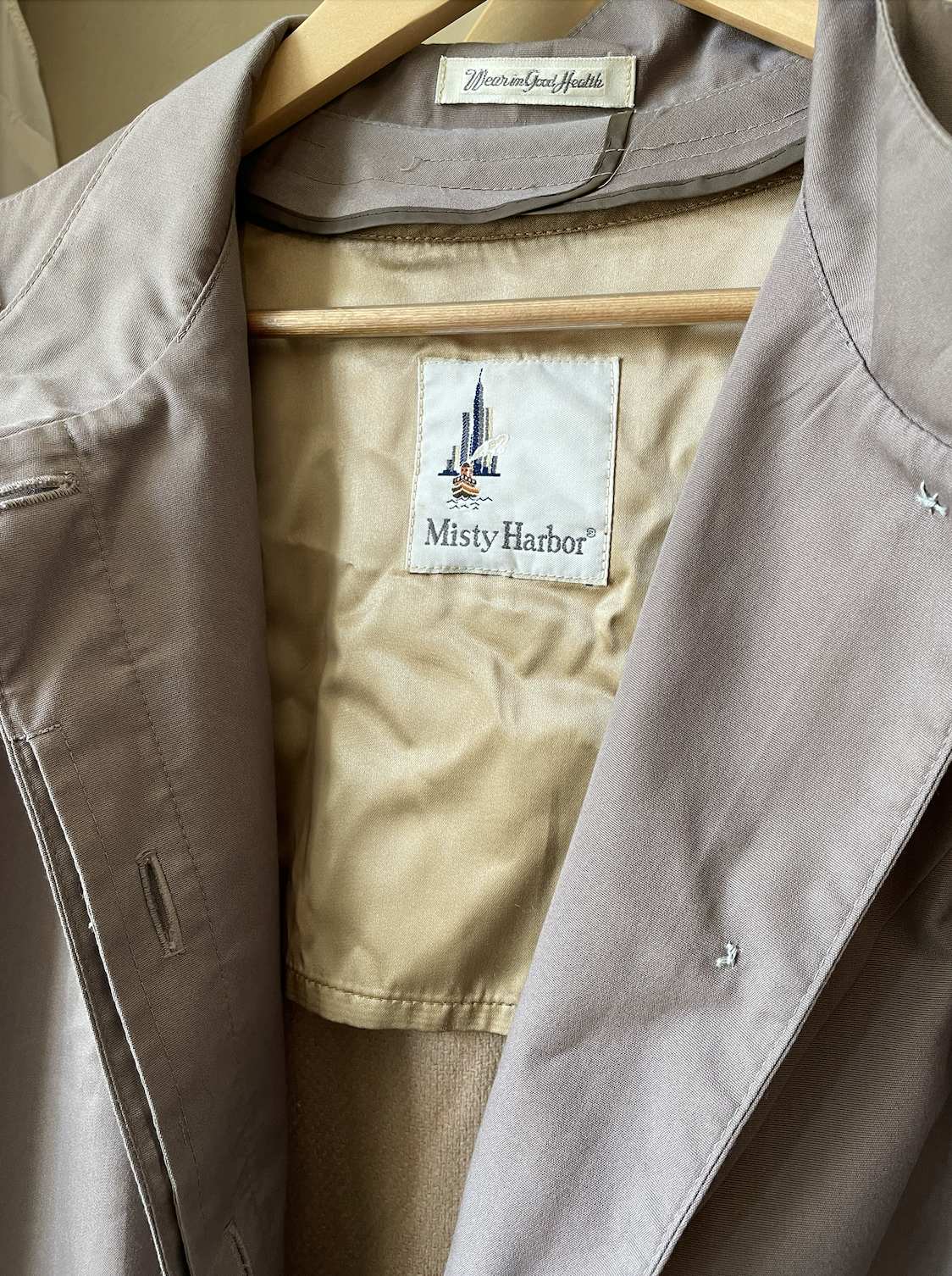 1990s Misty Harbor Heavy Raincoat in Mauve