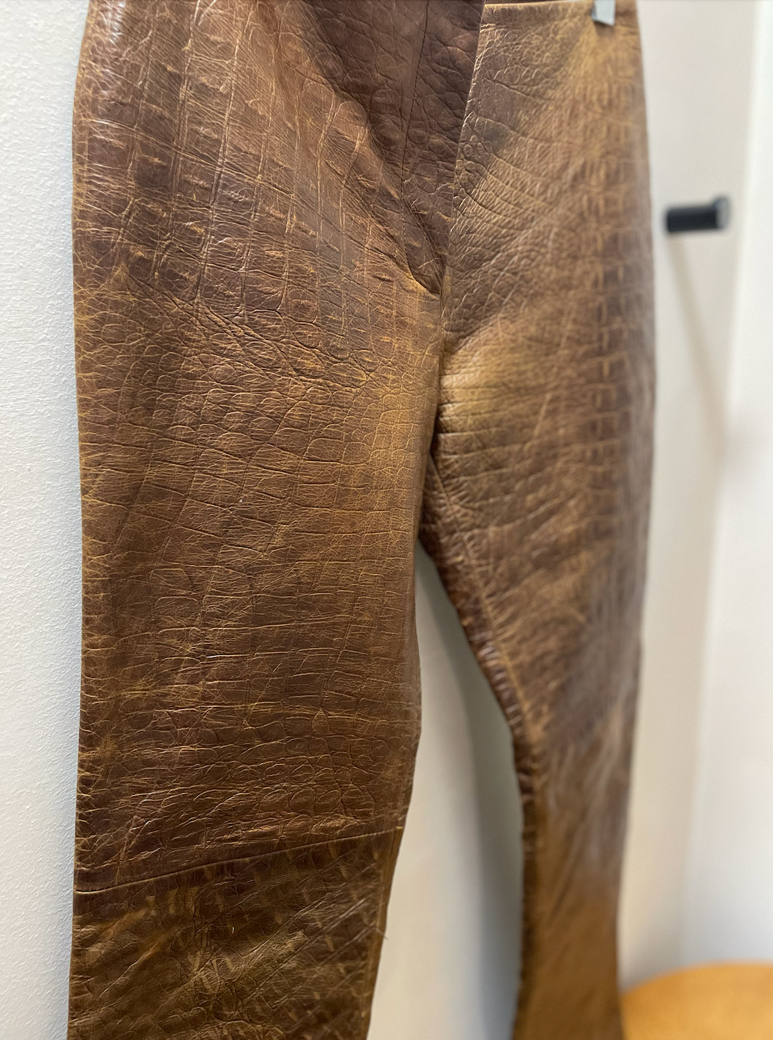 Vintage Cynthia Rowley Brown Leather Pants