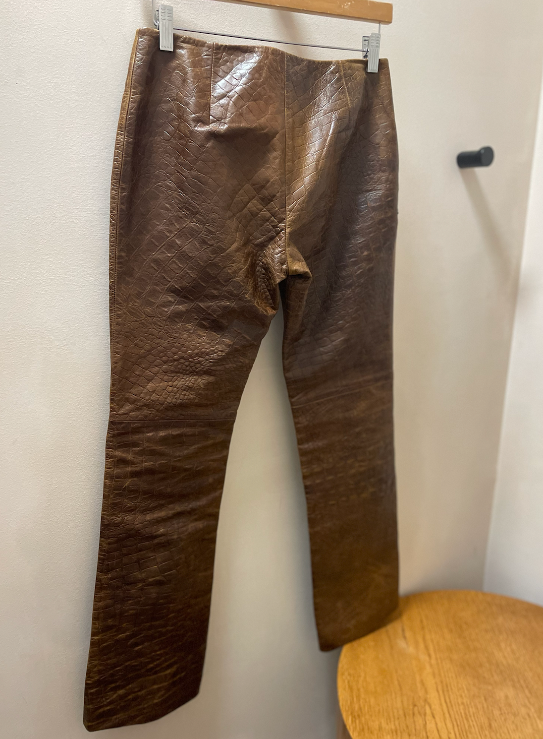 Vintage Cynthia Rowley Brown Leather Pants