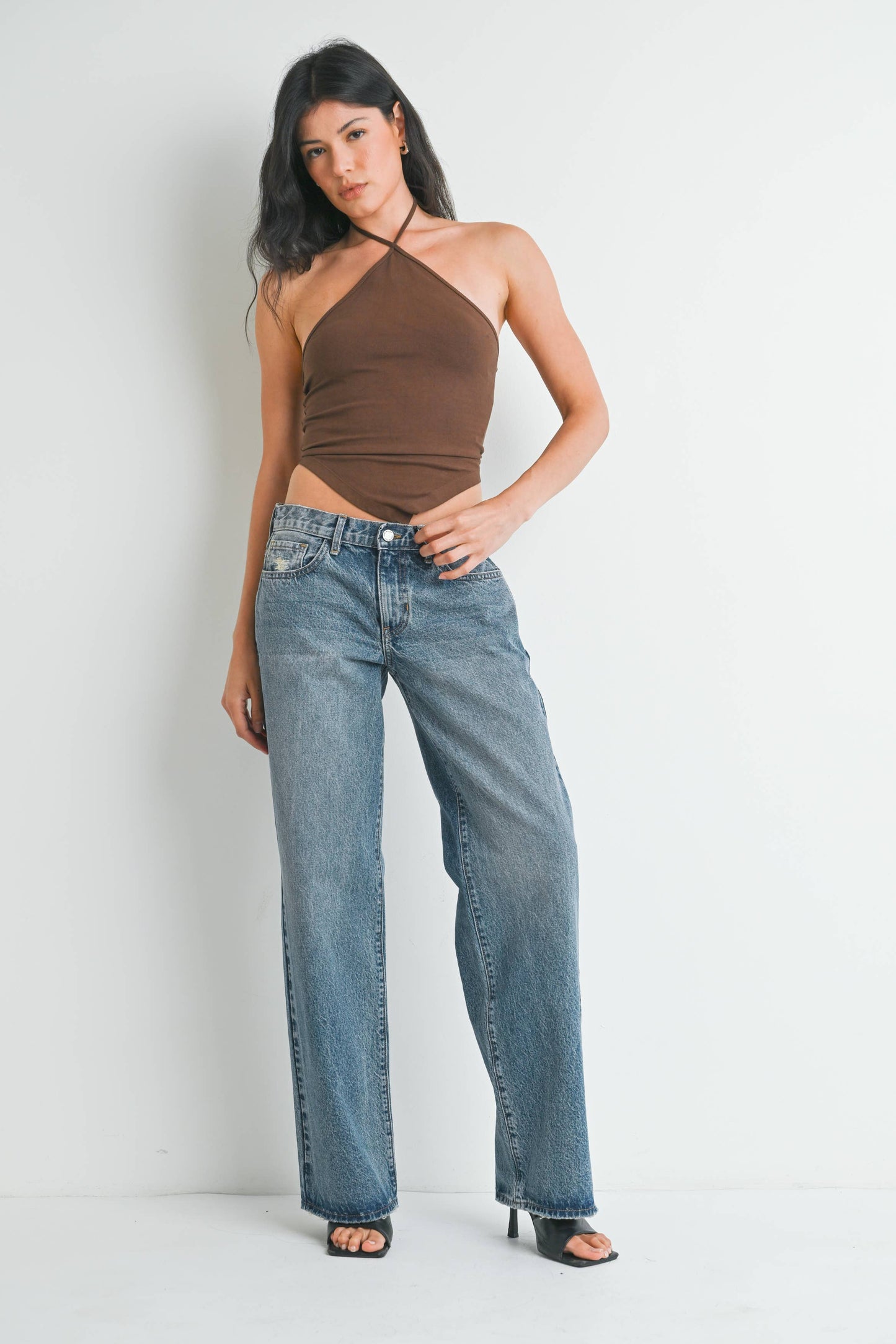 Just Black Denim Vintage Wash Slouchy Low Rise