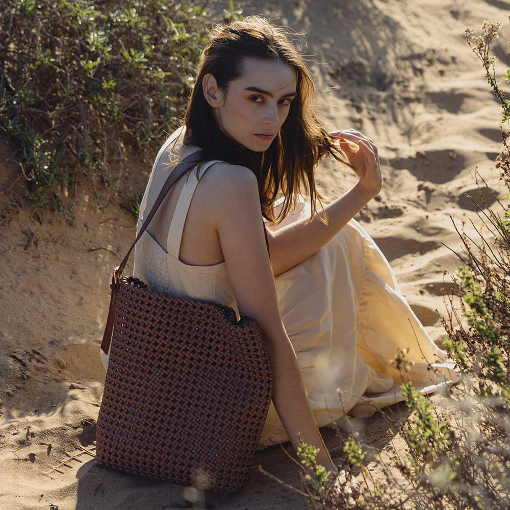 The Celine Hand-Woven Tote in Black