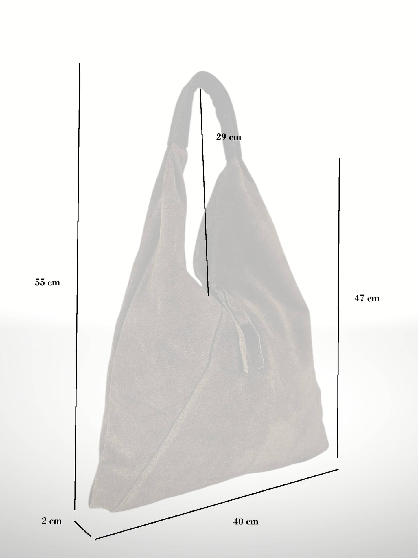 The Dema Suede Bag in Wine red